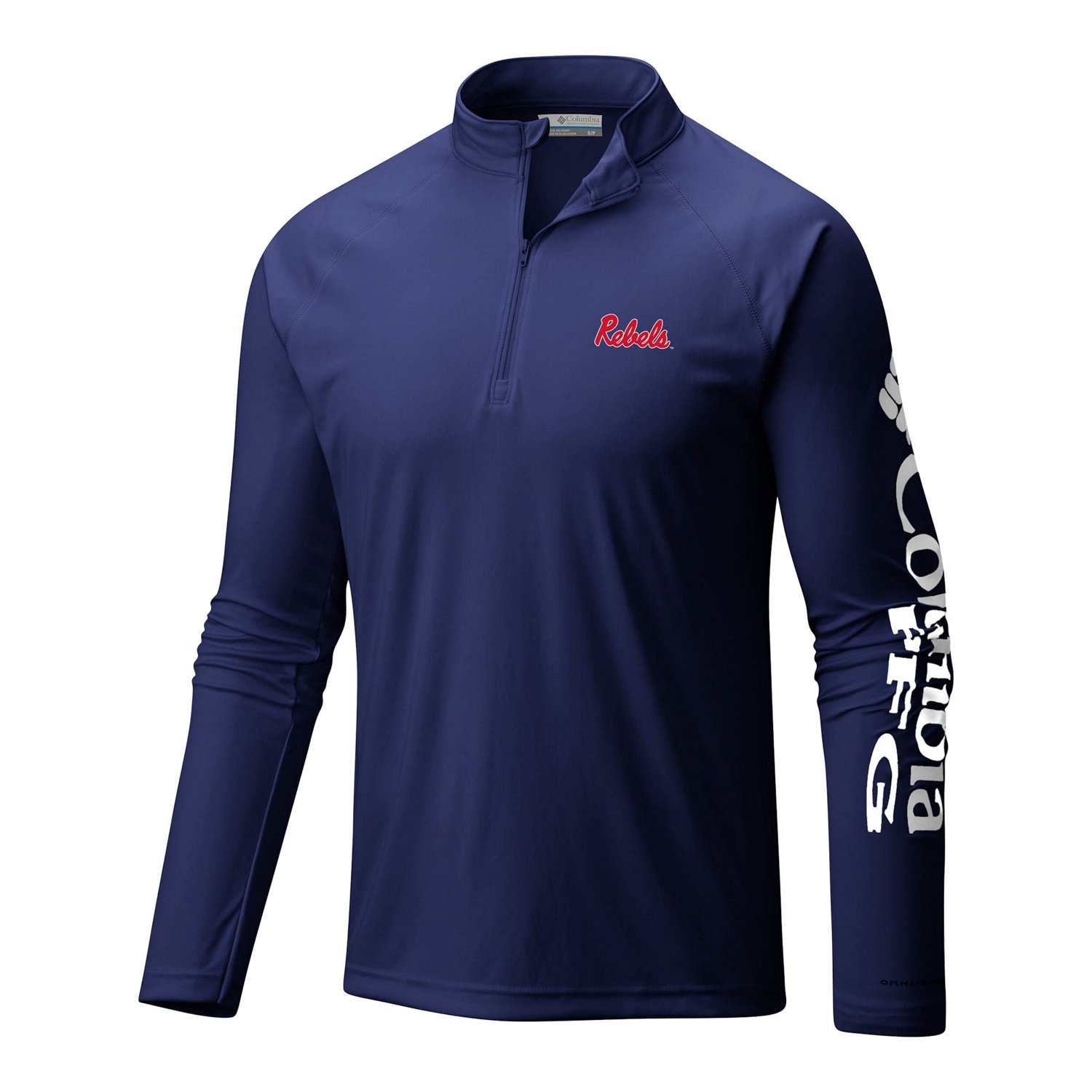 Columbia Ole Miss Rebels Terminal Tackle Omni-Wick Quarter-Zip Top