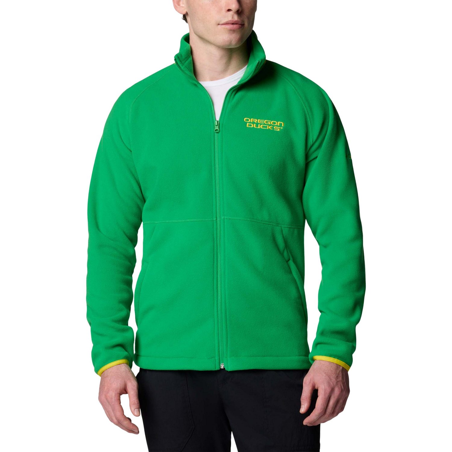 Columbia Oregon Ducks Flanker IV Fleece Raglan Full-Zip Jacket