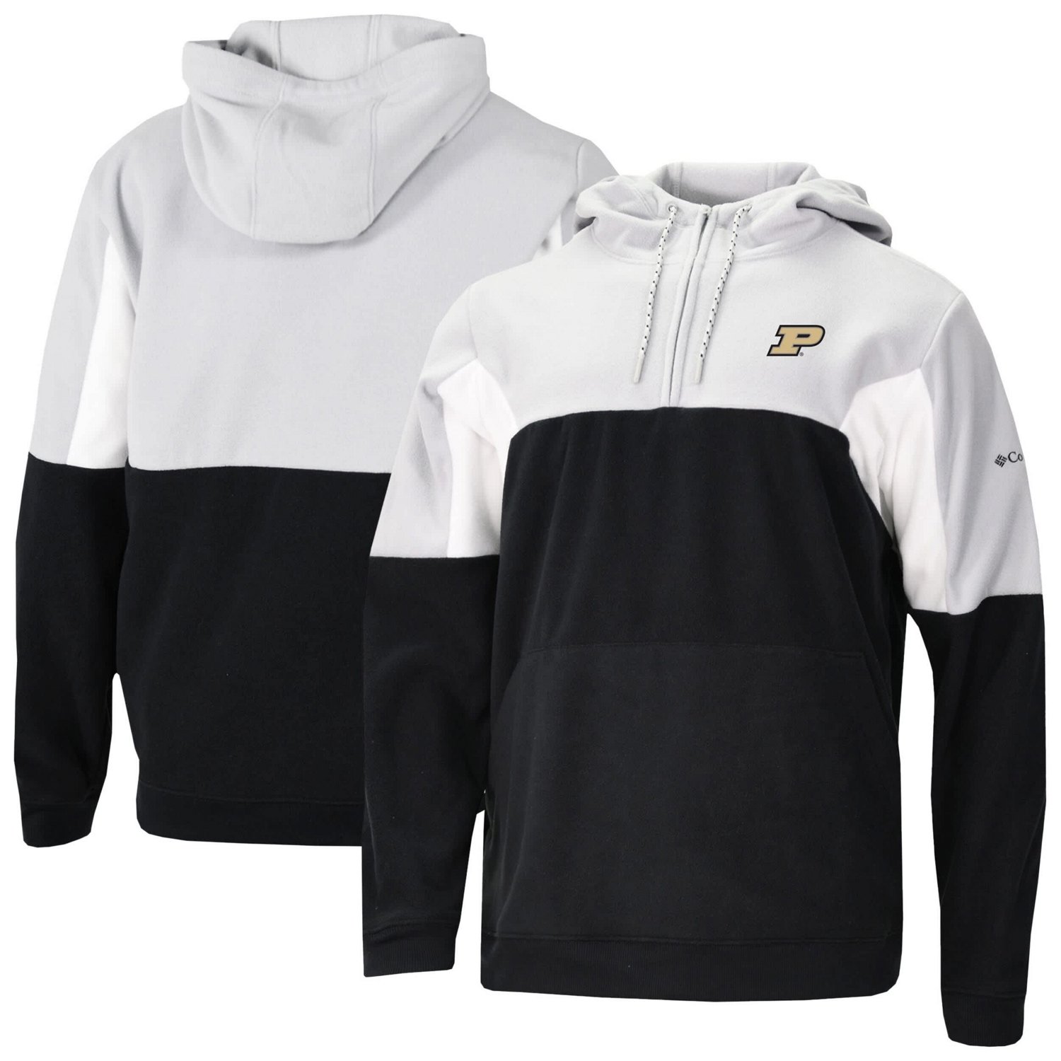 Columbia Purdue Boilermakers Lodge Fleece Quarter-Zip Hoodie                                                                     - view number 1