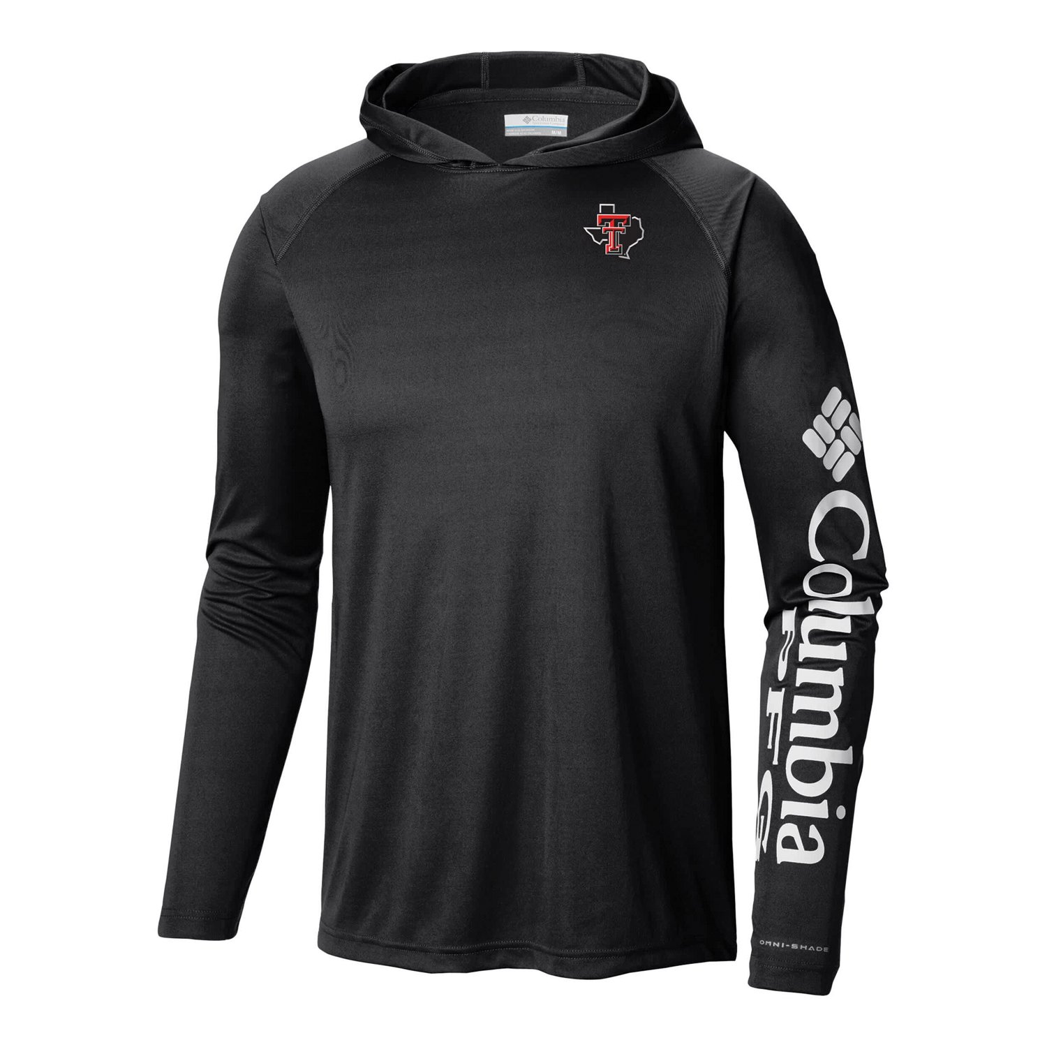 Columbia Texas Tech Raiders Terminal Tackle Omni-Shade Lightweight Pullover Hoodie