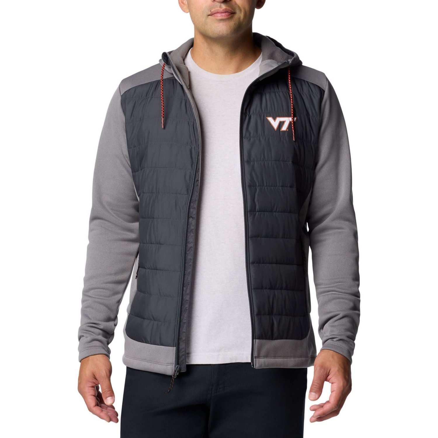 Columbia Virginia Tech Hokies Out-Shield Hybrid Full-Zip Hoodie Jacket                                                           - view number 3