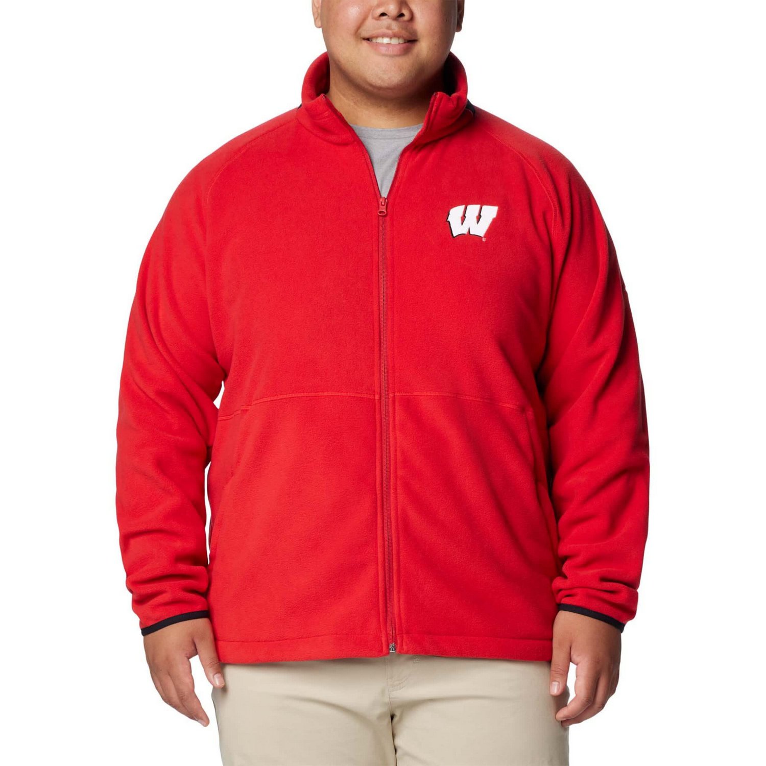 Columbia Wisconsin Badgers Flanker IV Fleece Raglan Full-Zip Jacket                                                              - view number 1