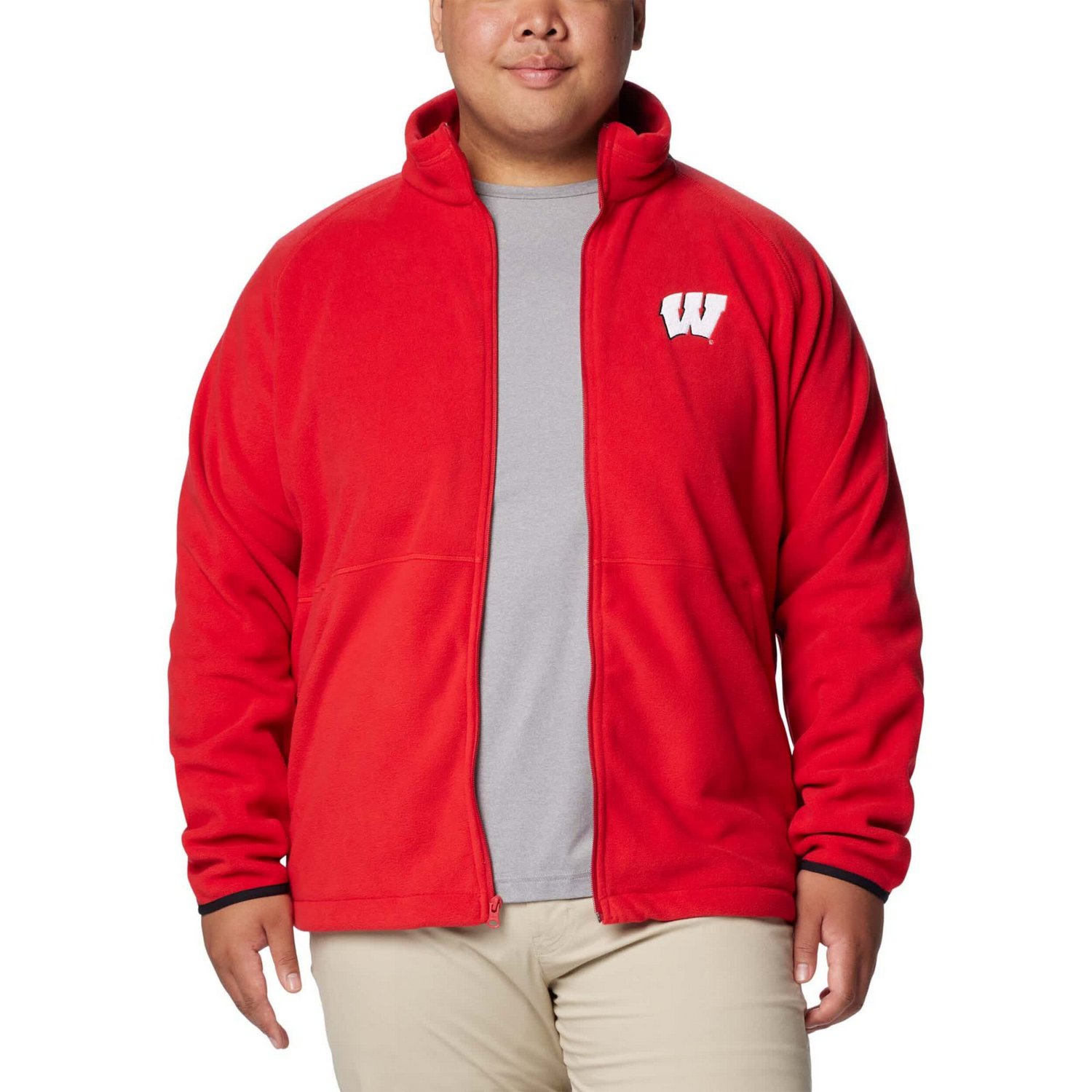 Columbia Wisconsin Badgers Flanker IV Fleece Raglan Full-Zip Jacket                                                              - view number 3