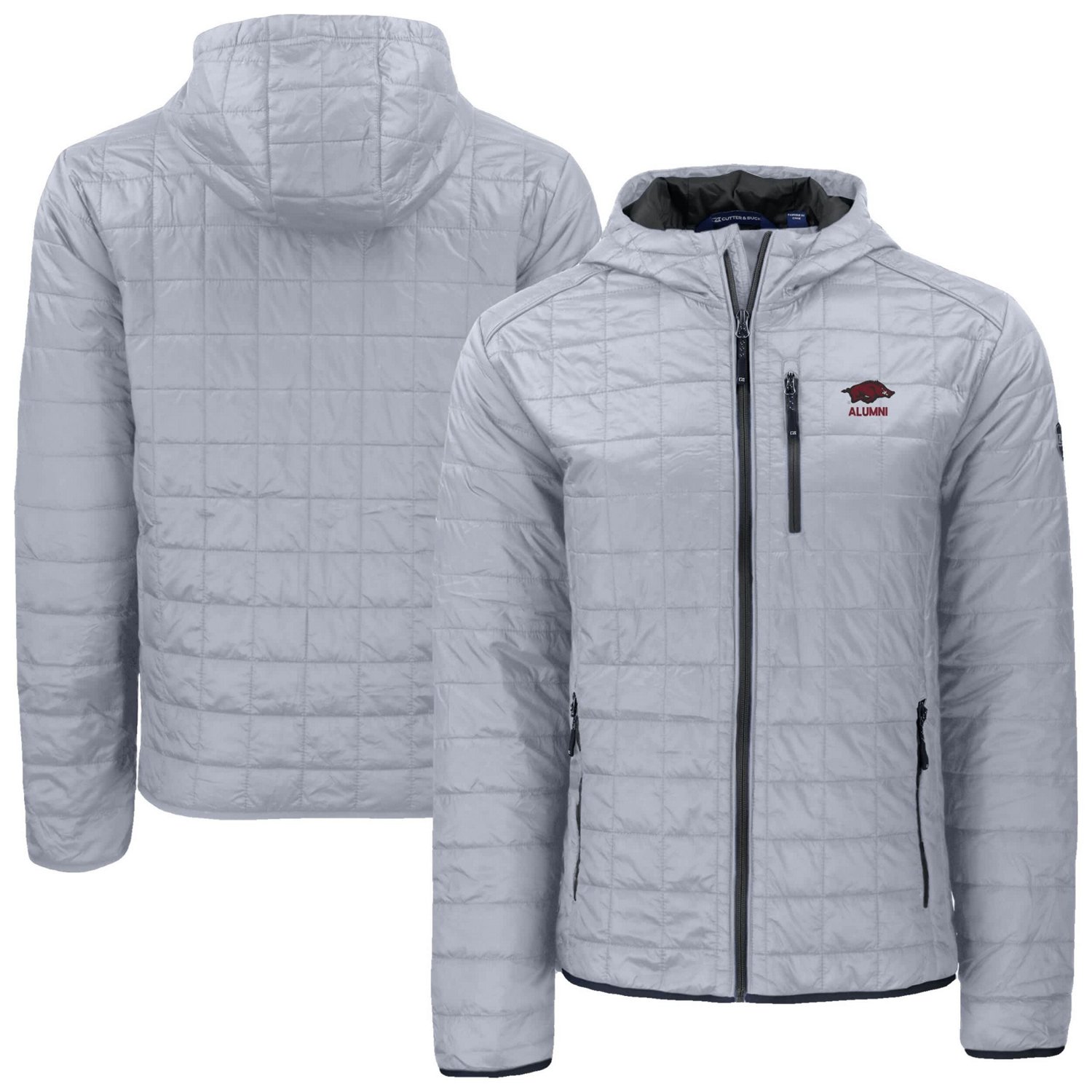 Cutter  Buck Arkansas Razorbacks Rainier Eco PrimaLoft Hooded Full-Zip Jacket