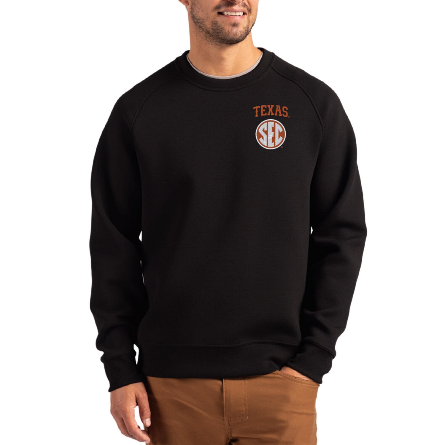 Cutter  Buck Texas Longhorns Roam Recycled Pullover