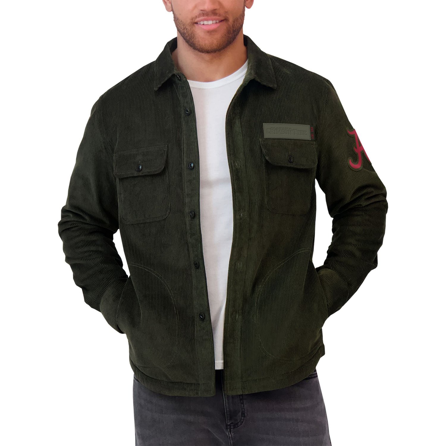 Darius Rucker Collection by Fanatics Alabama Crimson Tide Corduroy Full-Button Shacket                                           - view number 4