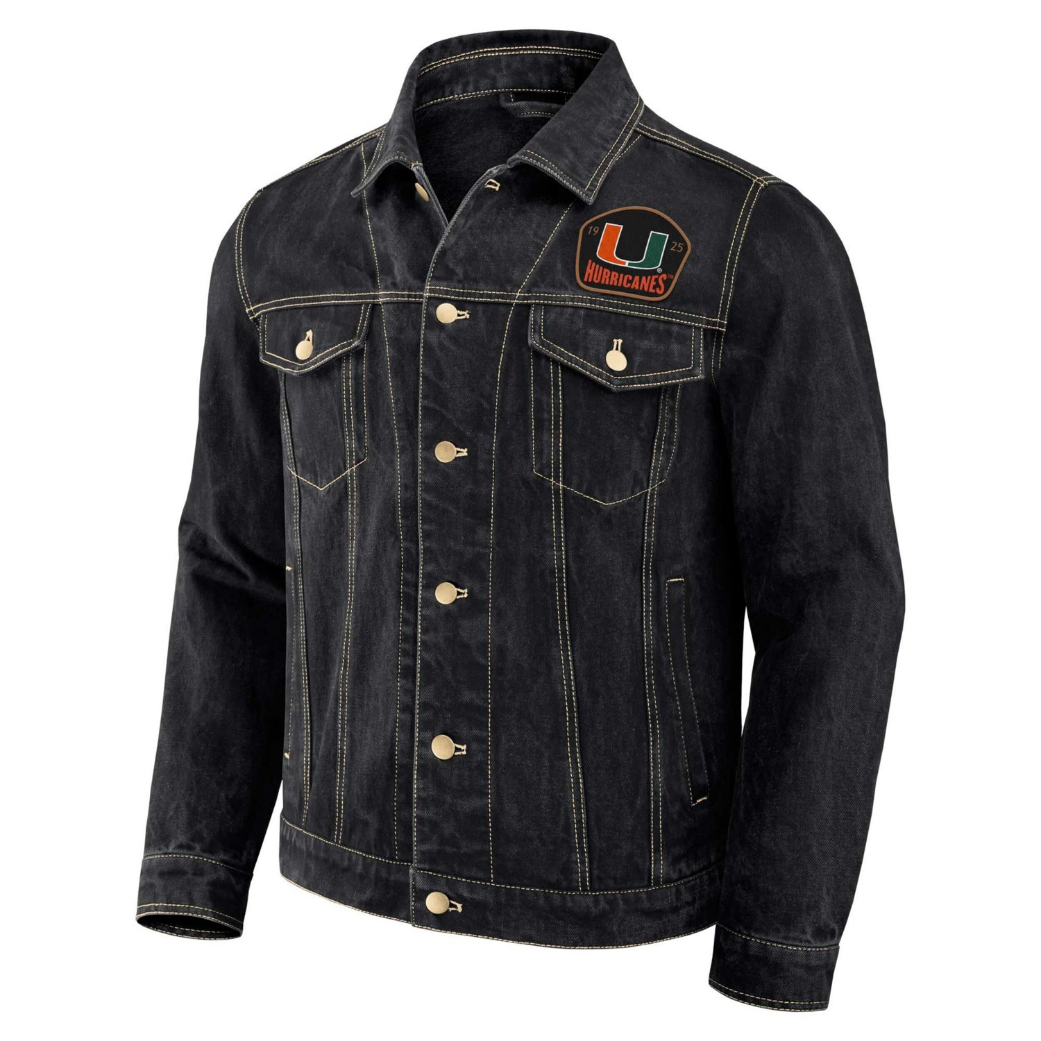 Darius Rucker Collection by Fanatics Miami Hurricanes Button-Up Denim Jacket - view number 2