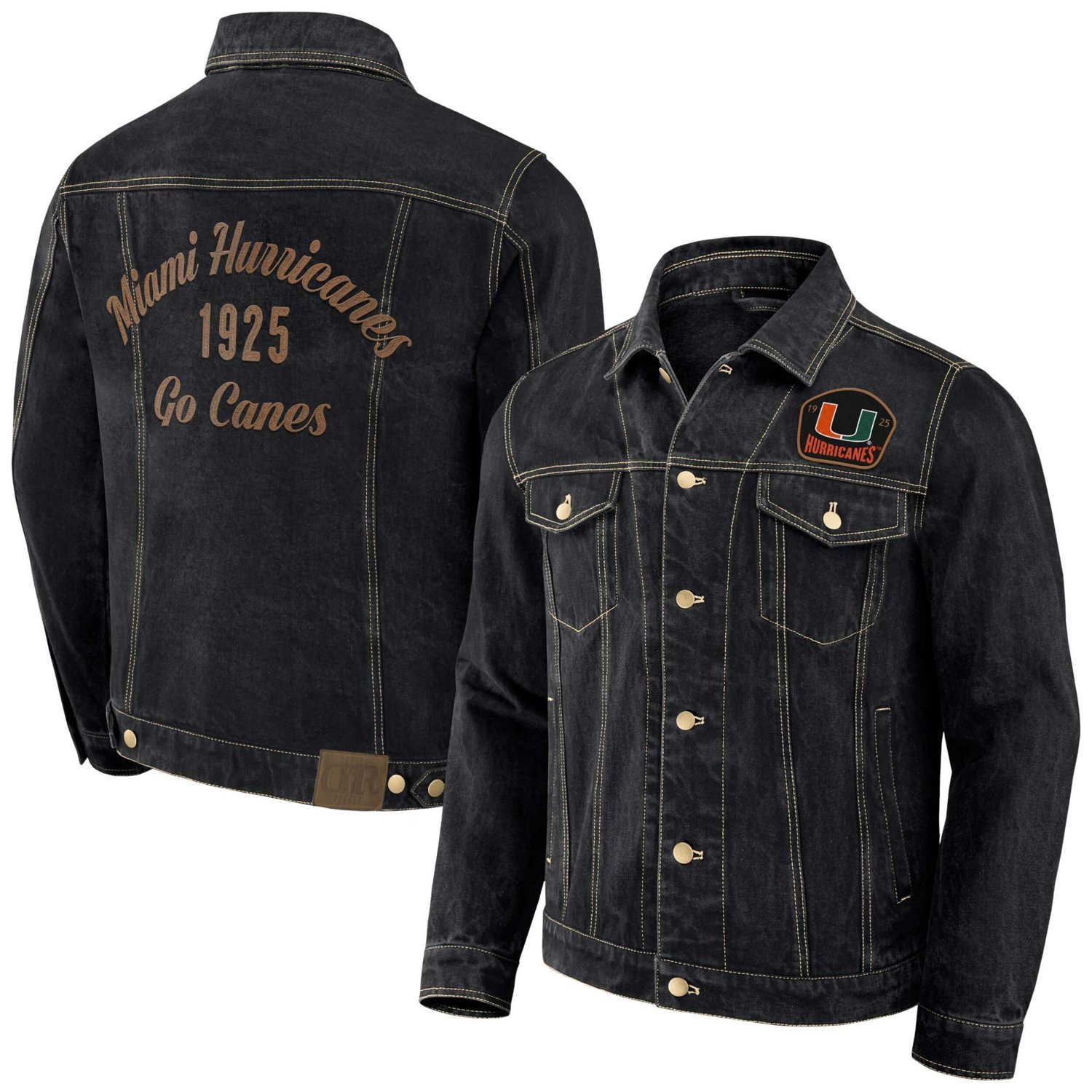 Darius Rucker Collection by Fanatics Miami Hurricanes Button-Up Denim Jacket - view number 1