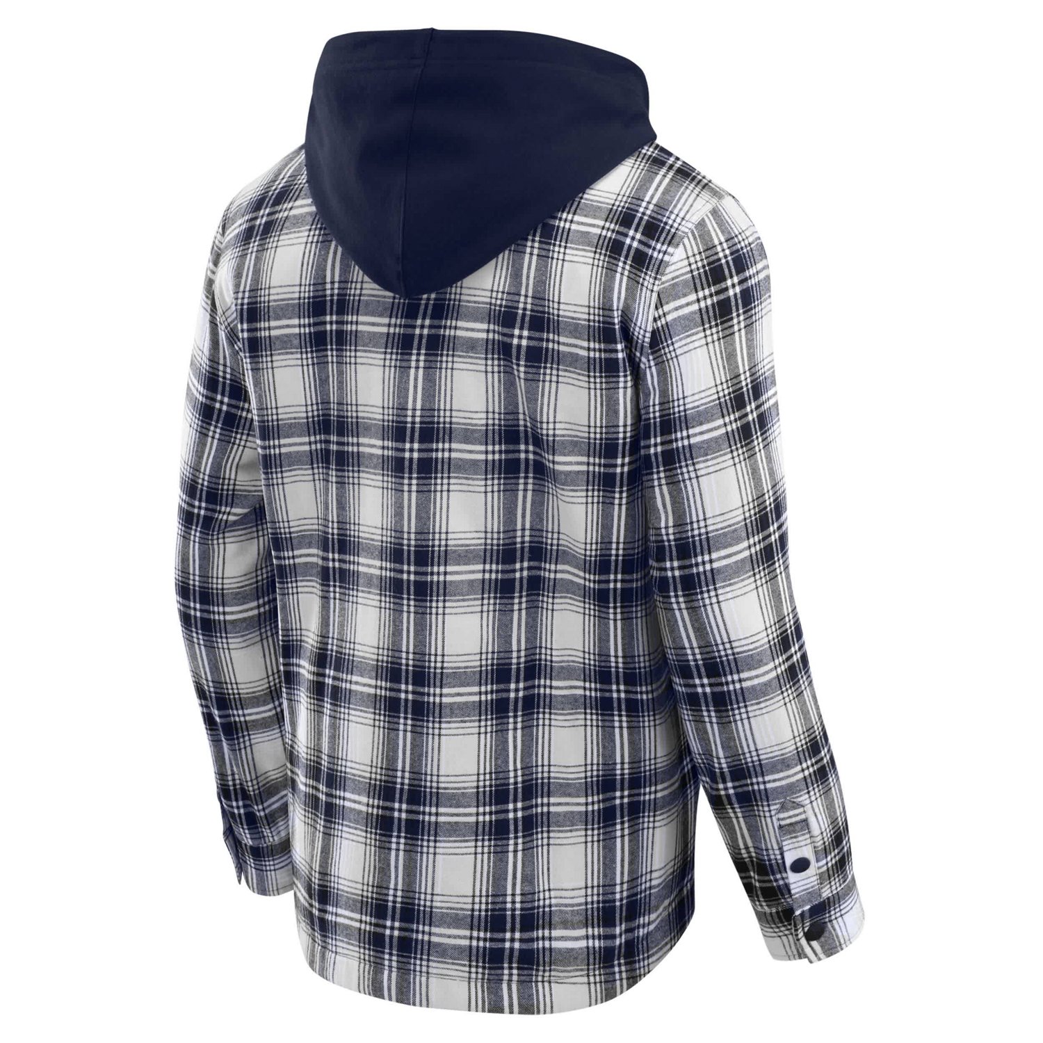 Darius Rucker Collection by Fanatics Michigan Wolverines Plaid Flannel Quilted Full-Snap Hooded Shacket - view number 3