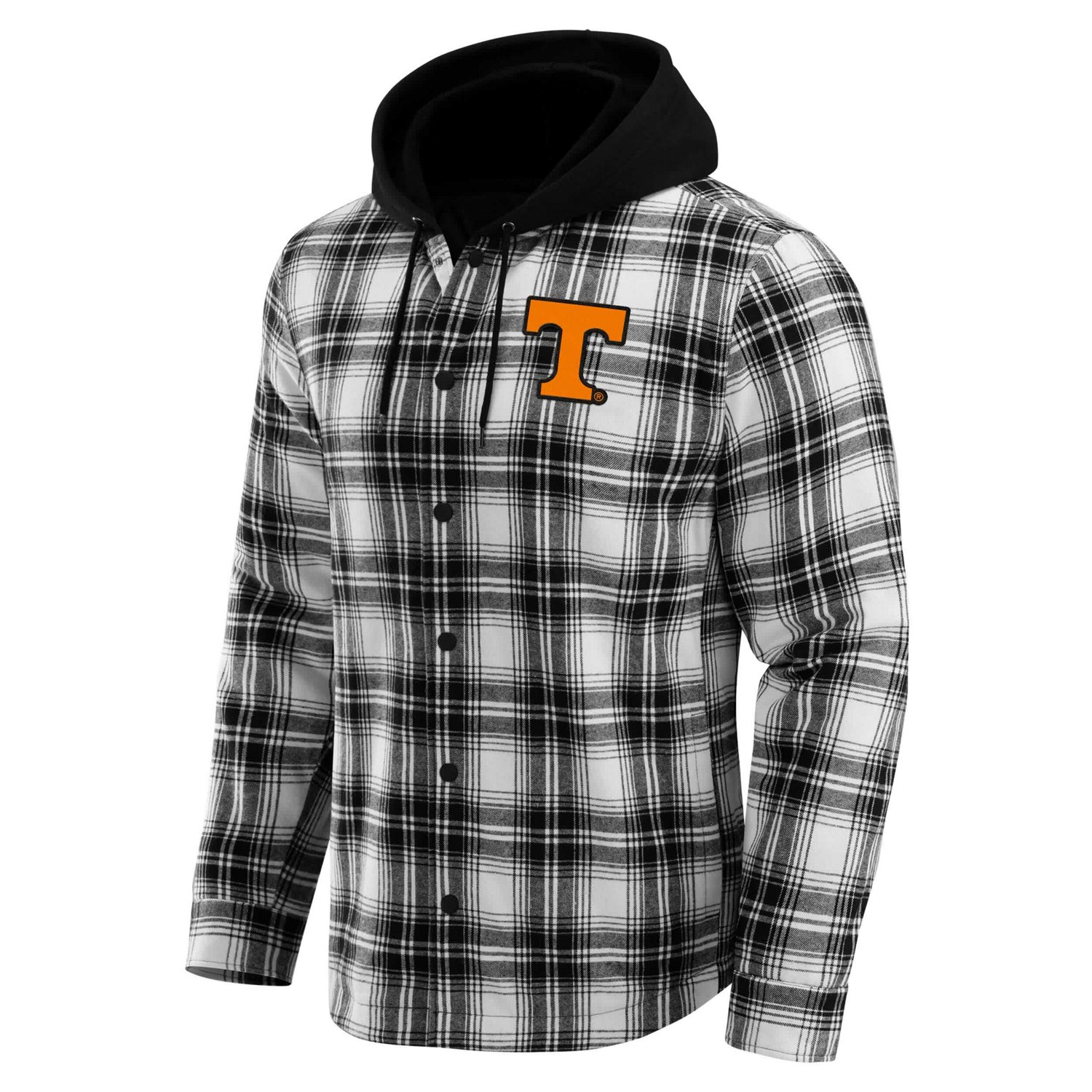 Darius Rucker Collection by Fanatics Tennessee Volunteers Plaid Flannel Quilted Full-Snap Hooded Shacket - view number 2