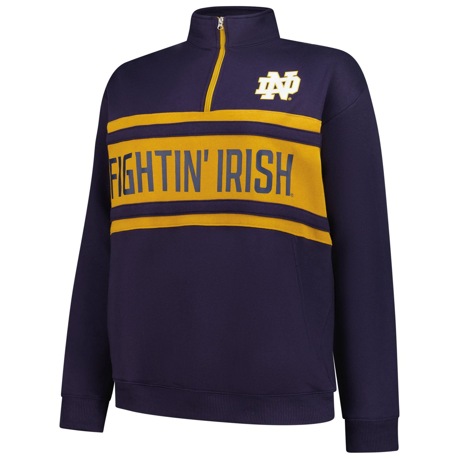 Fanatics Gold Notre Dame Fighting Irish Plus Size Quarter-Zip Pullover - view number 2