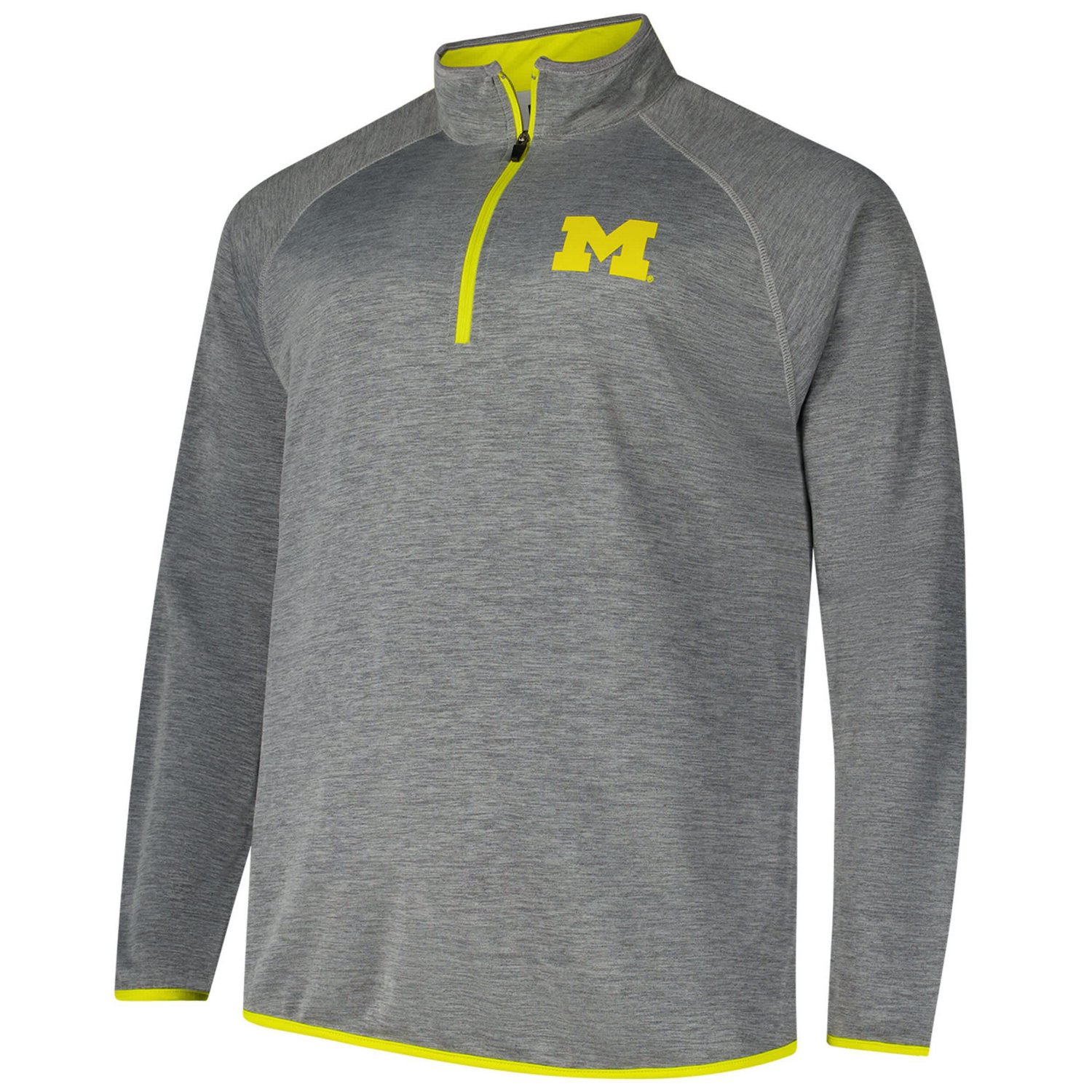 Fanatics Michigan Wolverines Raglan Big Tall Quarter-Zip Top - view number 2