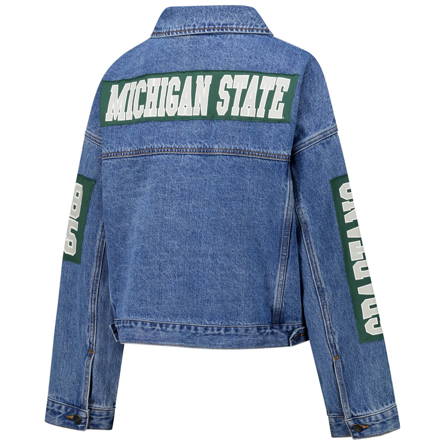 G-III 4Her by Carl Banks Michigan State Spartans Game Ball Patches and Studs Full-Button Jacket - view number 3
