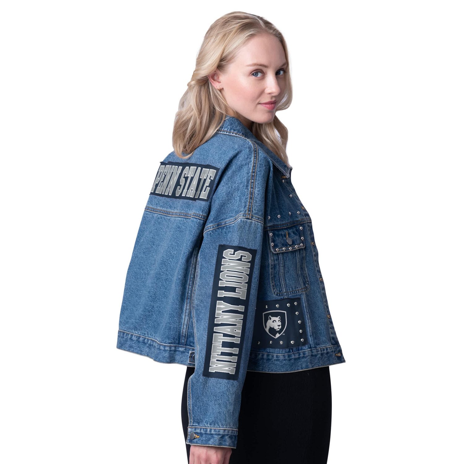 G-III 4Her by Carl Banks Penn State Nittany Lions Game Ball Patches and Studs Full-Button Jacket - view number 2