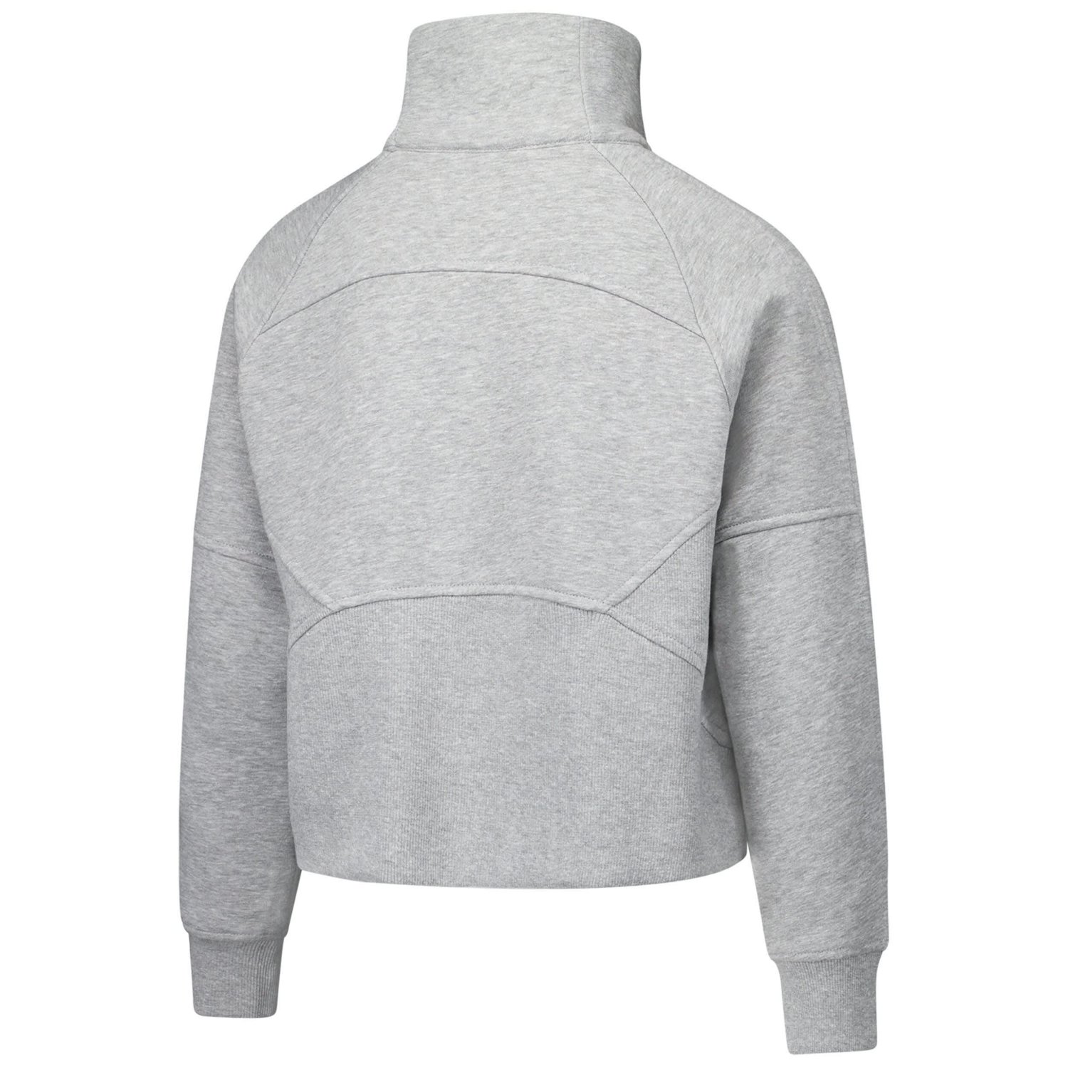 Girls Youth Garb Gray LSU Tigers Dawn Raglan Fleece Cropped Half-Zip Sweatshirt                                                  - view number 3