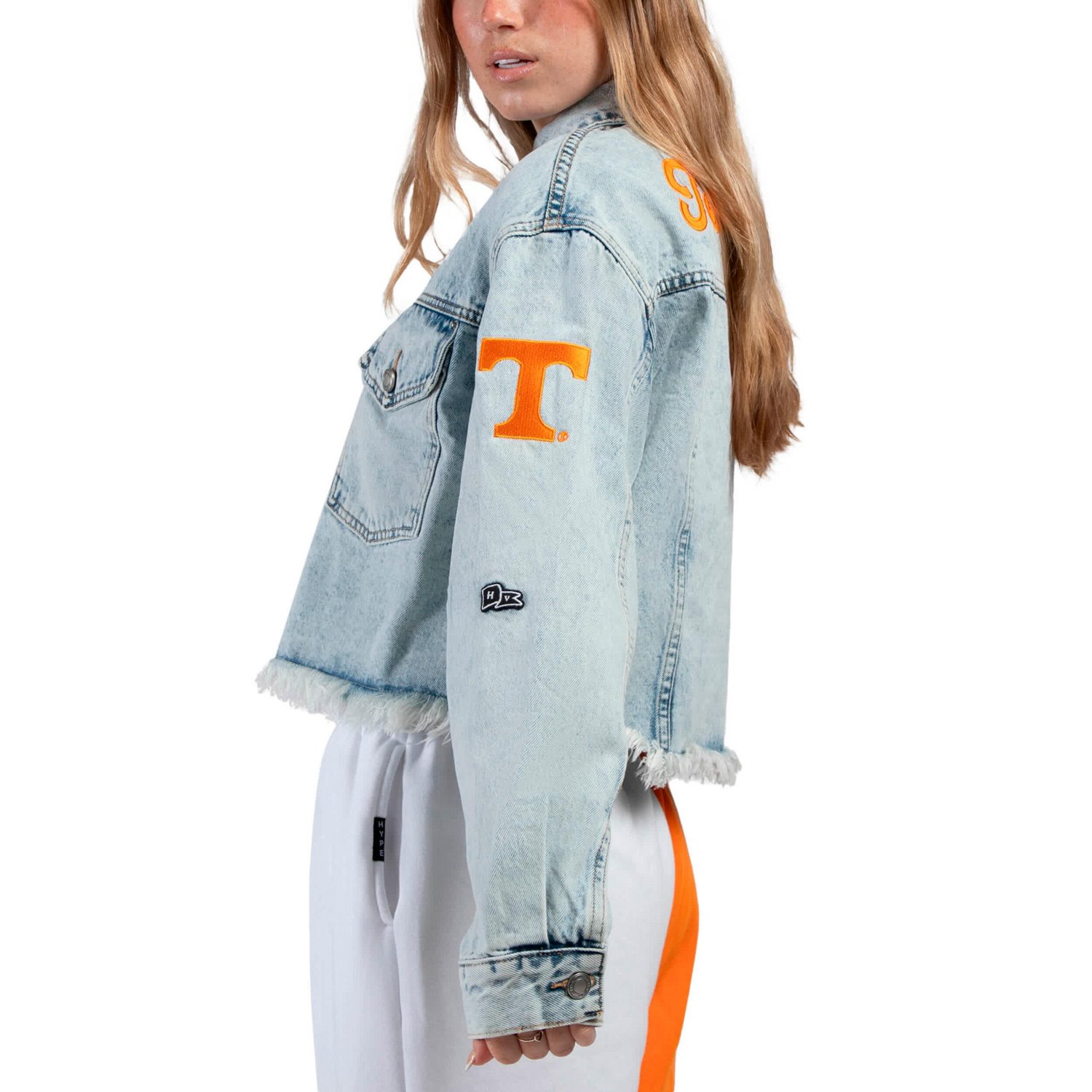 Hype and Vice Tennessee Volunteers Lightwash Full-Button Jean Jacket                                                             - view number 2