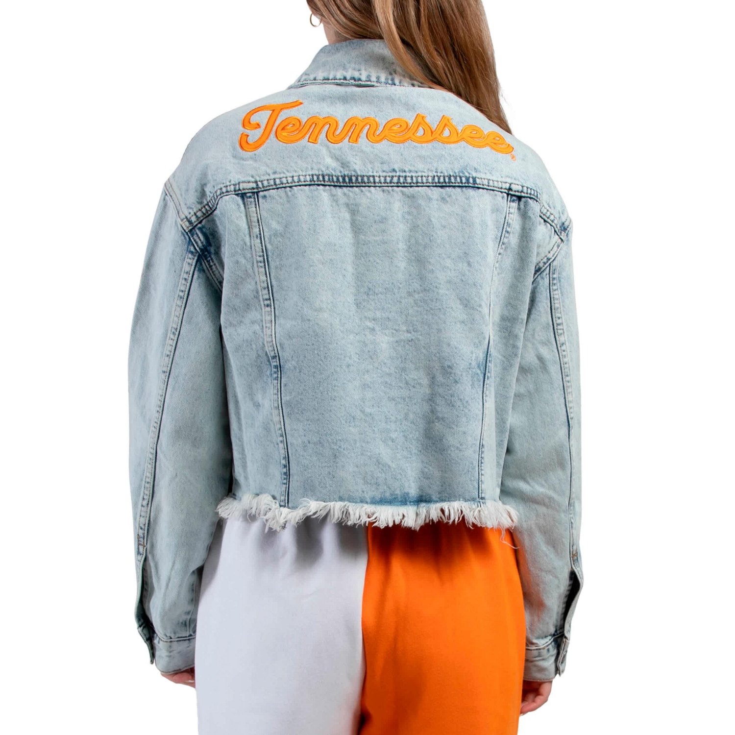 Hype and Vice Tennessee Volunteers Lightwash Full-Button Jean Jacket                                                             - view number 3