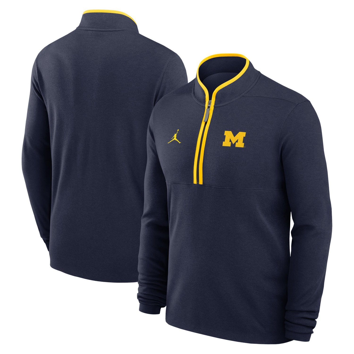 Jordan Brand Michigan Wolverines Courtside Victory Dri-FIT Half-Zip Pullover
