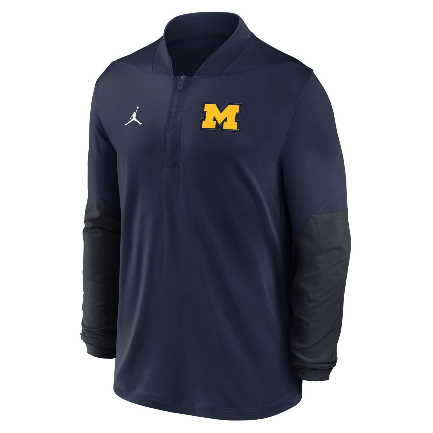 Jordan Brand Michigan Wolverines Sideline Dri-FIT Half-Zip Pullover - view number 3
