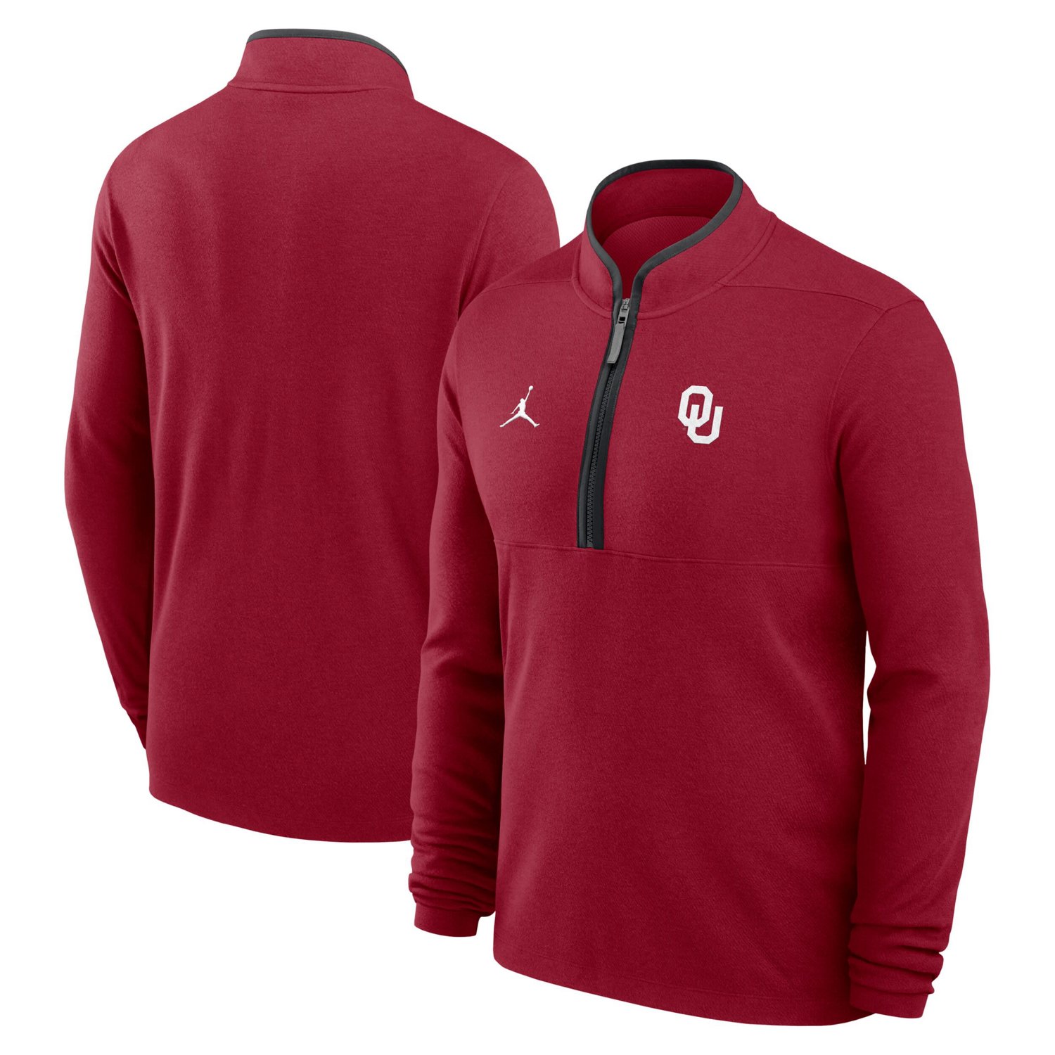 Jordan Brand Oklahoma Sooners Courtside Victory Dri-FIT Half-Zip Pullover