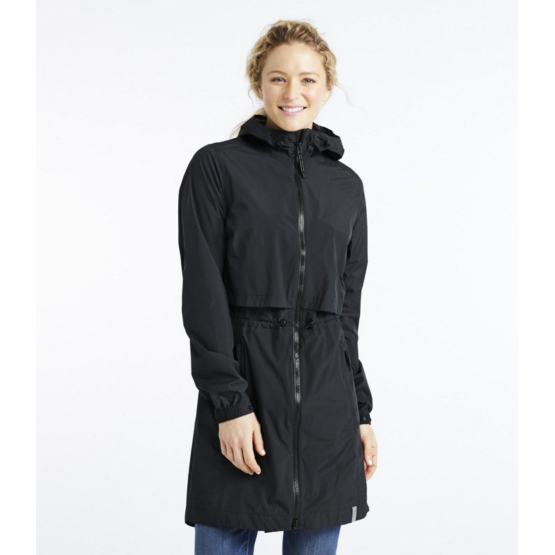 L.L.Bean Women's Meridian Rain Coat Black, Large - Women's Rainwear at Academy Sports