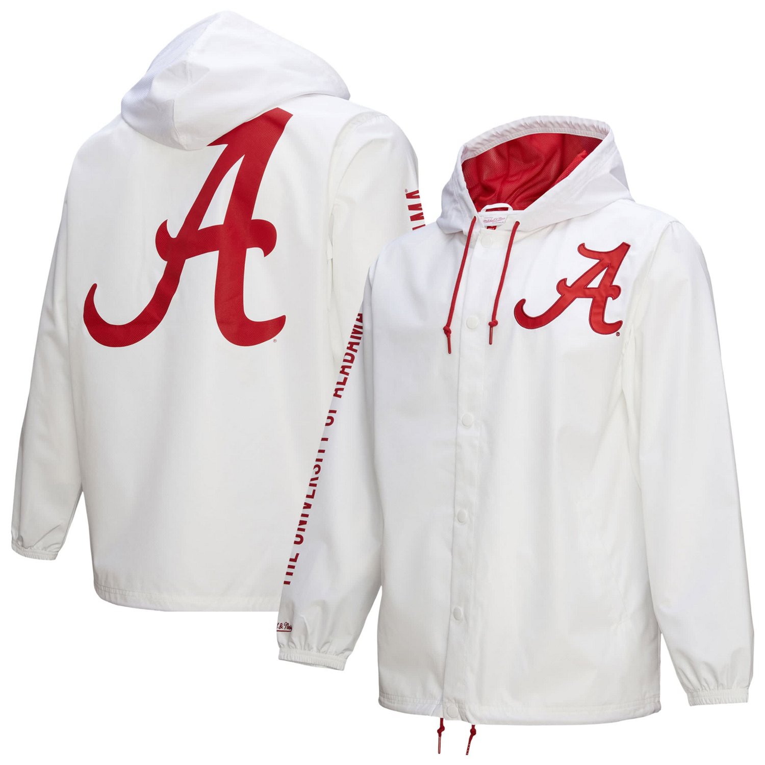 Mitchell  Ness Alabama Crimson Tide Coaches Full-Snap Hoodie Jacket                                                             
