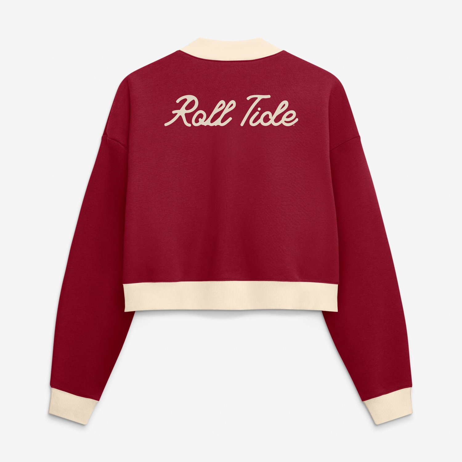 Nike Alabama Tide Oversized Academic Cropped Full-Zip Bomber Jacket - view number 2