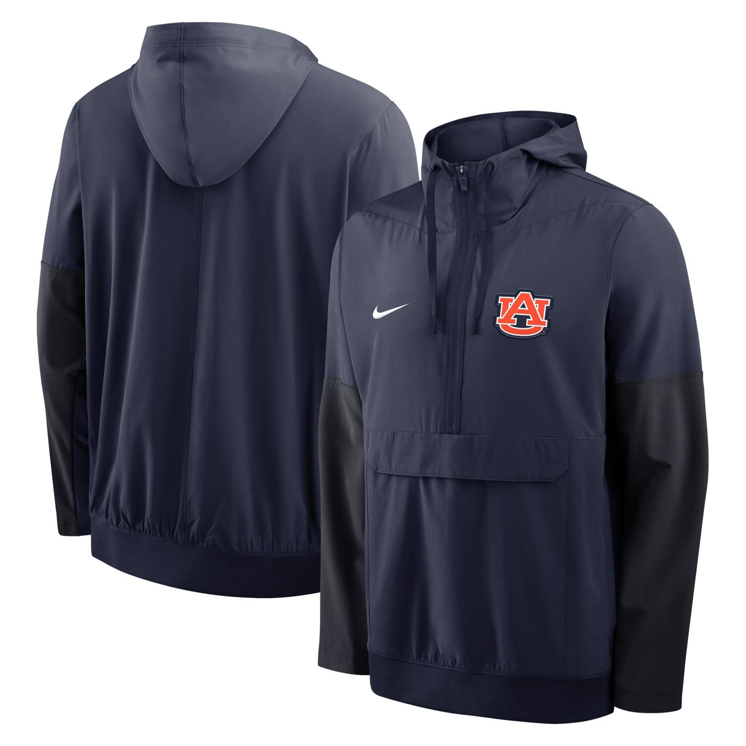 Nike Auburn Tigers Anorak Half-Zip Hoodie Jacket - view number 4
