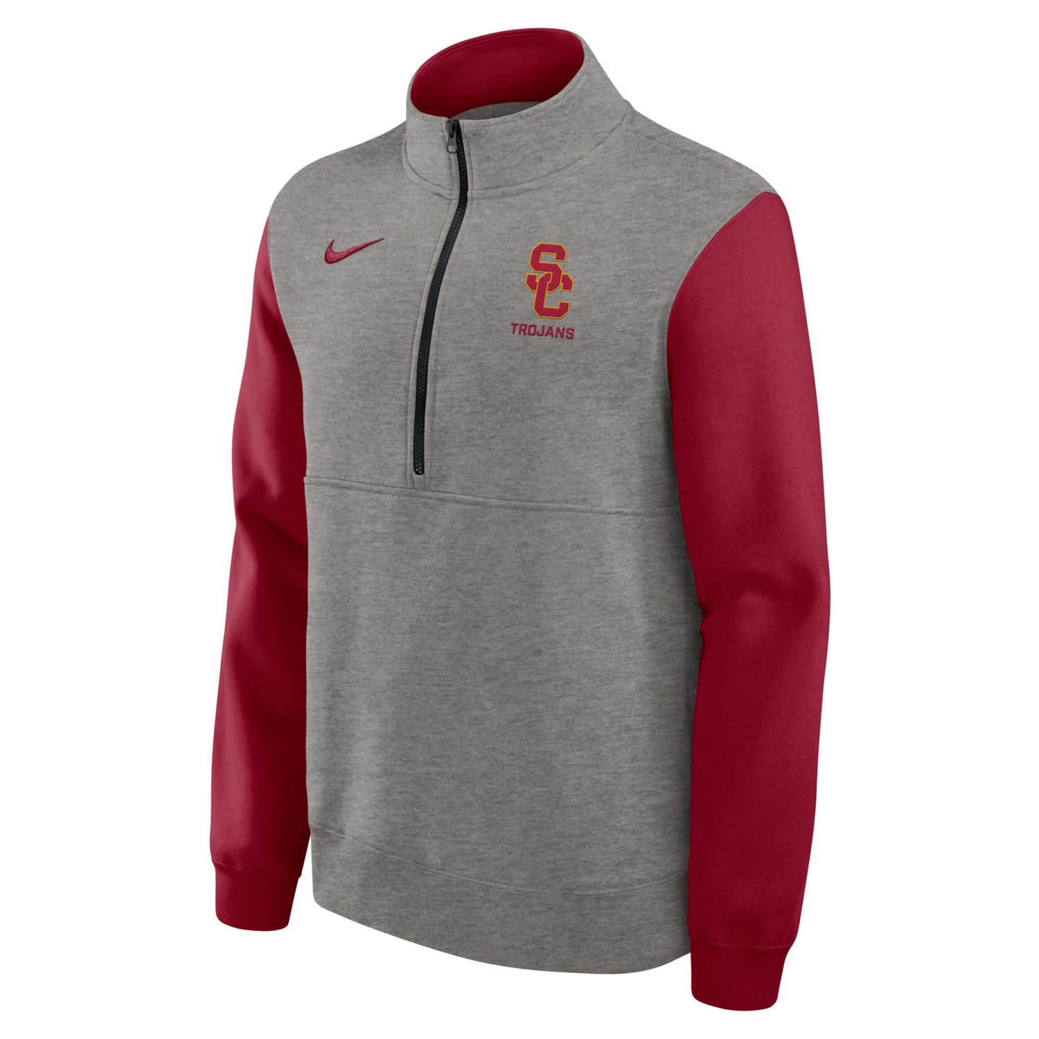 Nike Cardinal USC Trojans Club Fleece Half-Zip Pullover - view number 2