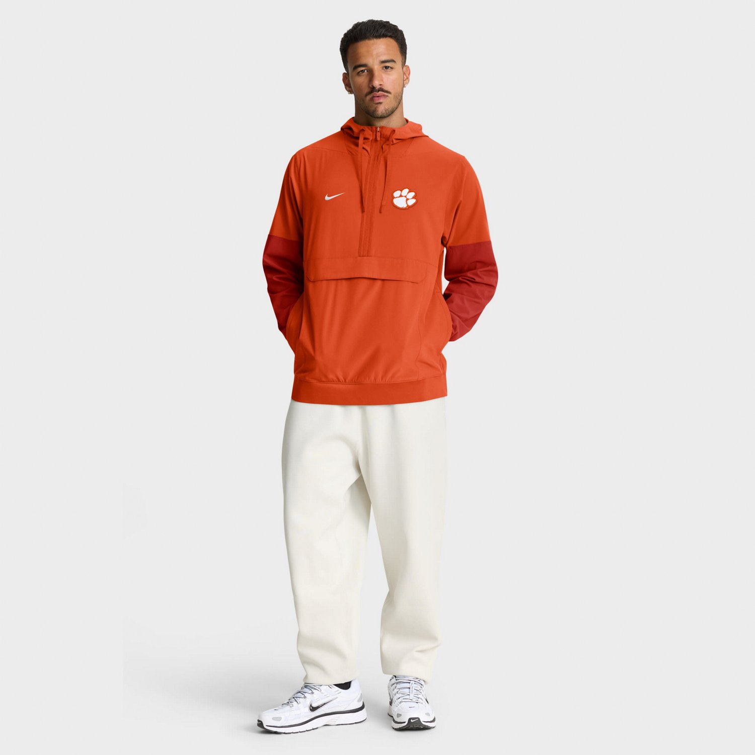 Nike Clemson Tigers Anorak Half-Zip Hoodie Jacket - view number 3