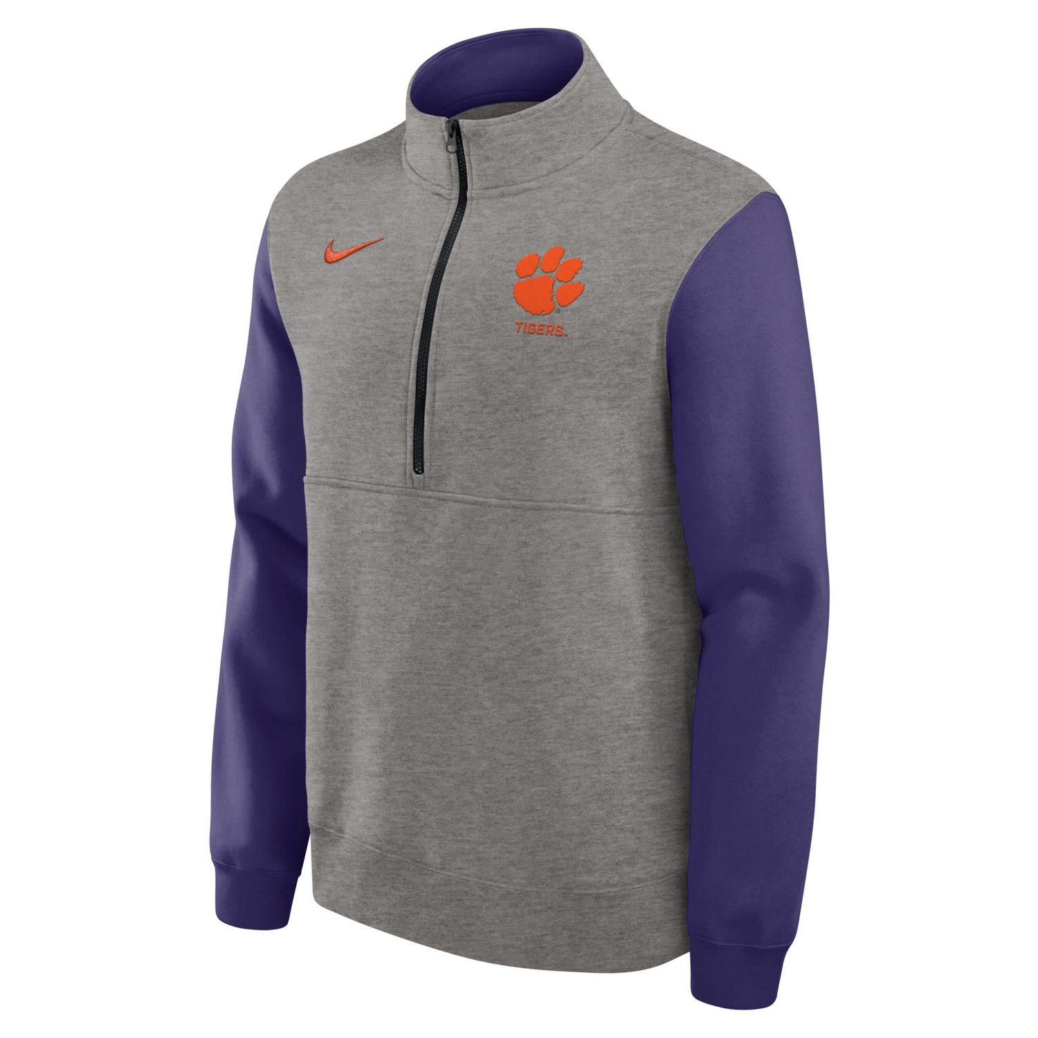 Nike Clemson Tigers Club Fleece Half-Zip Pullover - view number 2