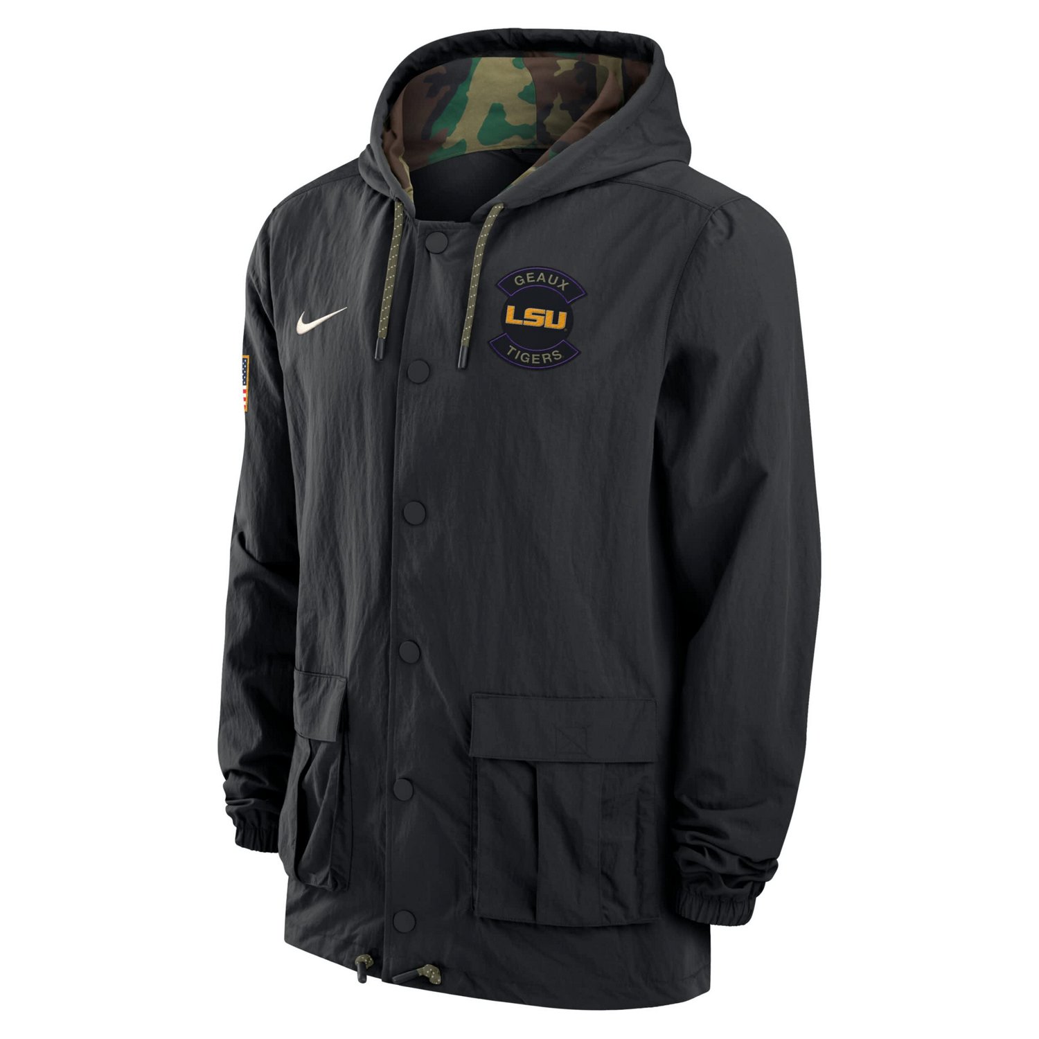 Nike LSU Tigers 2025 NCAA Military Appreciation Full-Snap Jacket - view number 2