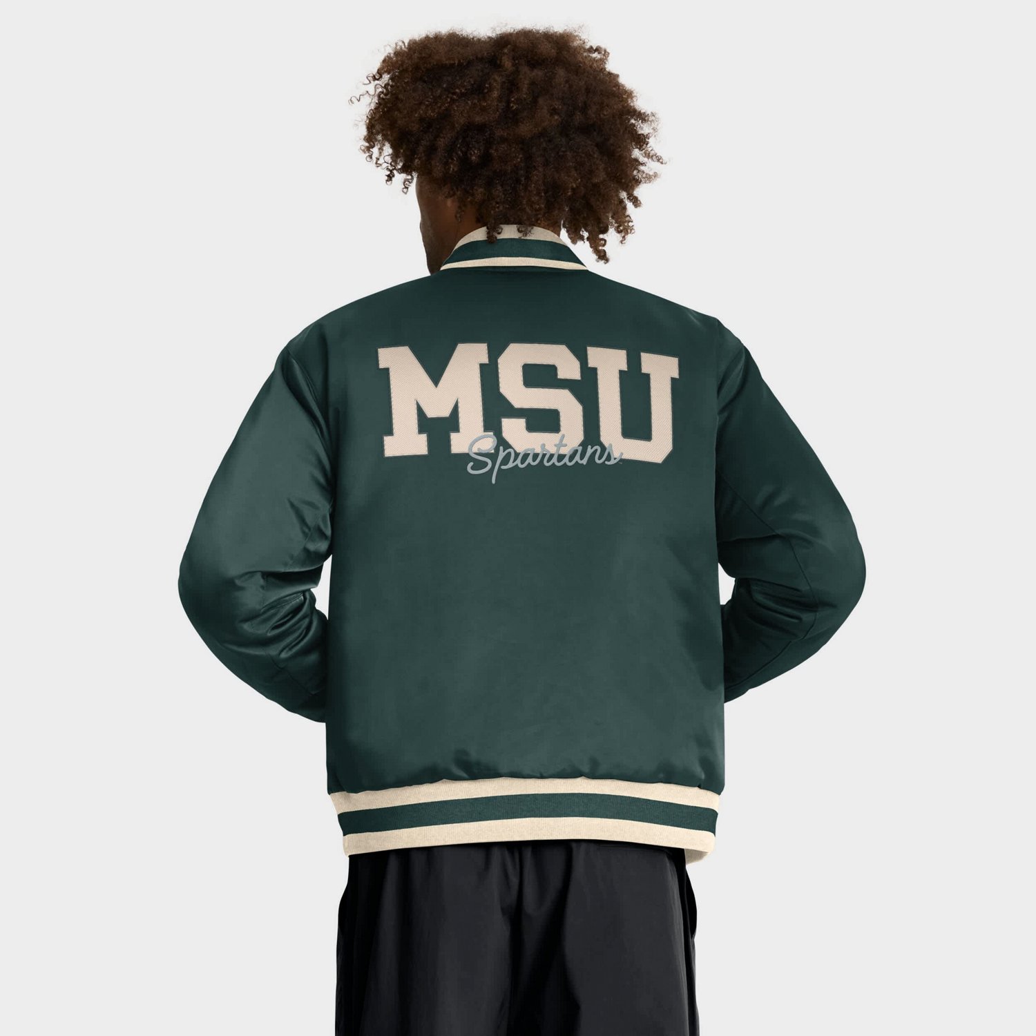 Nike Michigan State Spartans Legacy Full-Snap Bomber Jacket - view number 2