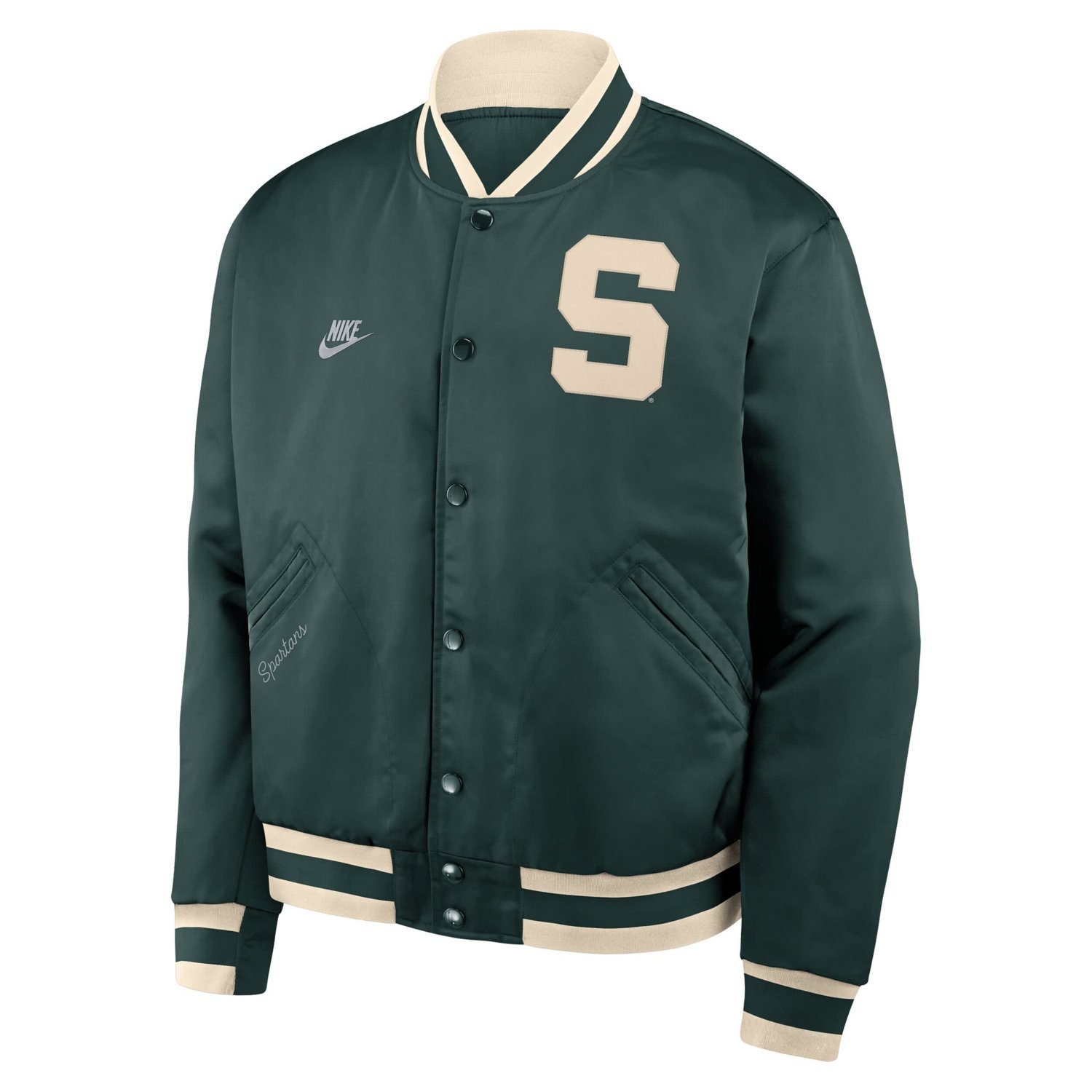Nike Michigan State Spartans Legacy Full-Snap Bomber Jacket - view number 4