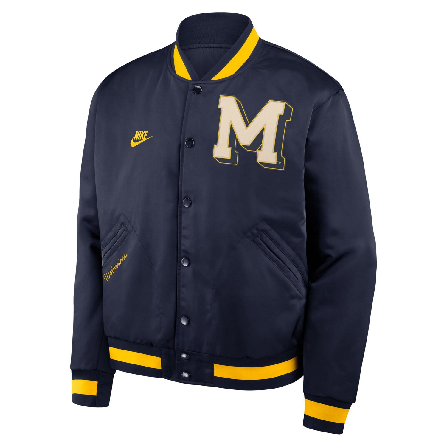 Nike Michigan Wolverines Legacy Full-Snap Bomber Jacket - view number 4