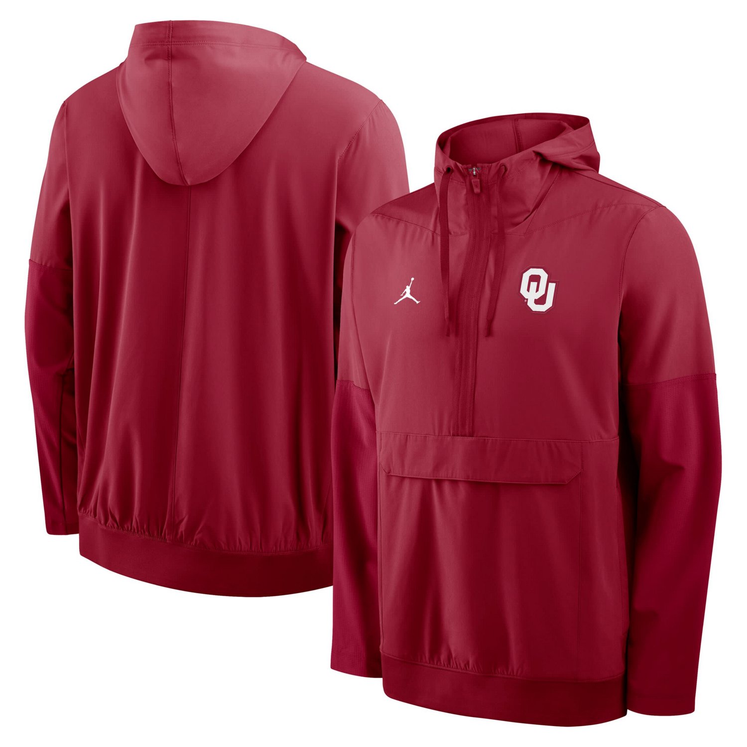 Nike Oklahoma Sooners Anorak Half-Zip Hoodie Jacket - view number 3