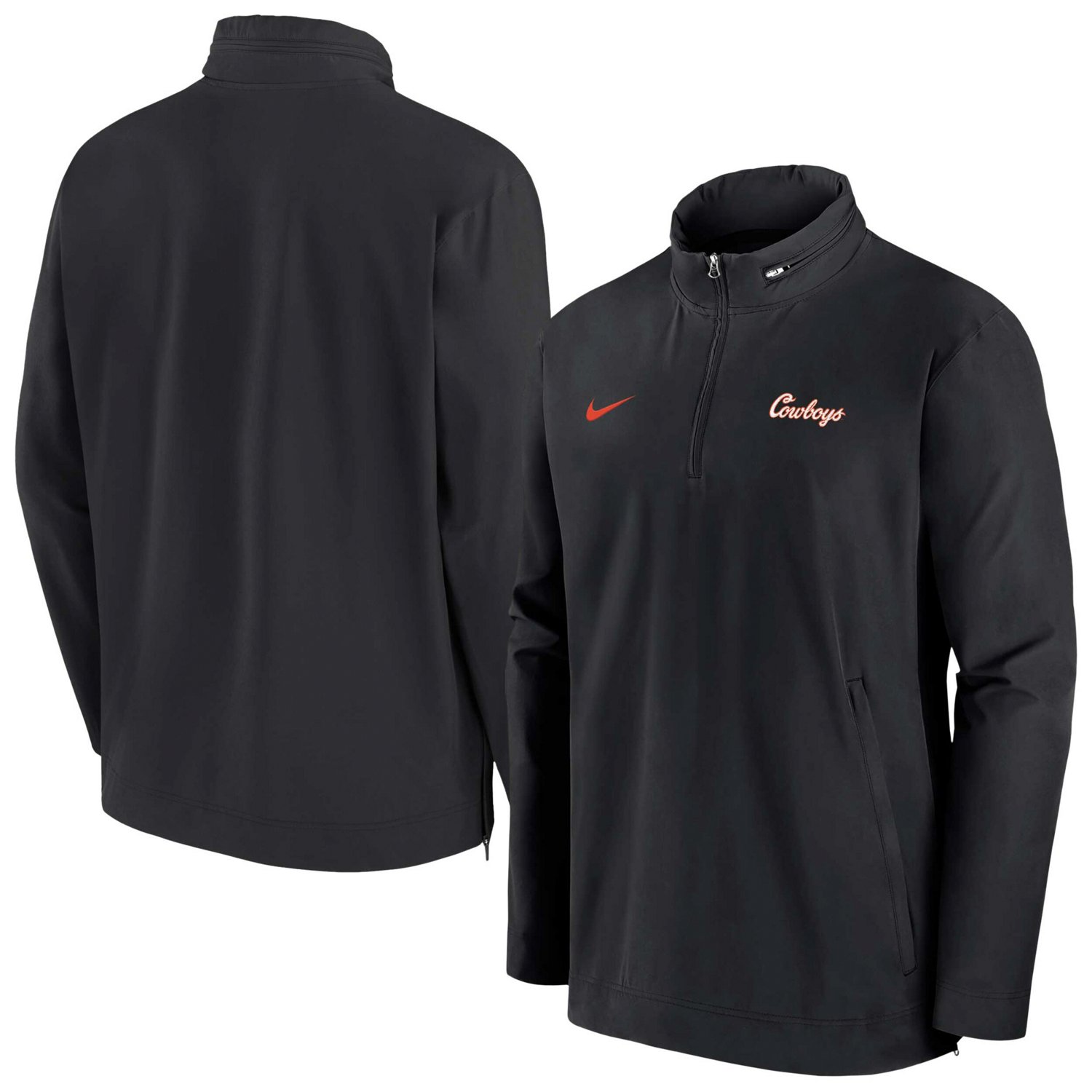 Nike Oklahoma State Cowboys 2024 Sideline Coach Quarter-Zip Hoodie Jacket
