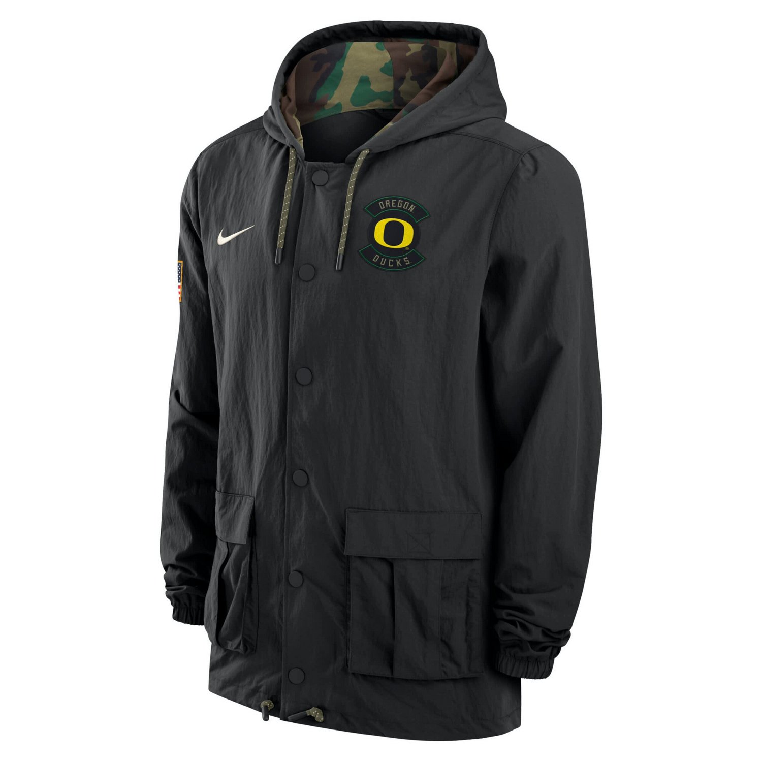 Nike Oregon Ducks 2025 NCAA Military Appreciation Full-Snap Jacket - view number 2