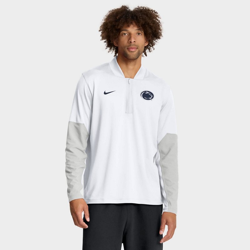 Nike Men's White Penn State Nittany Lions One Goal Performance Half-Zip Pullover Hoodie - White