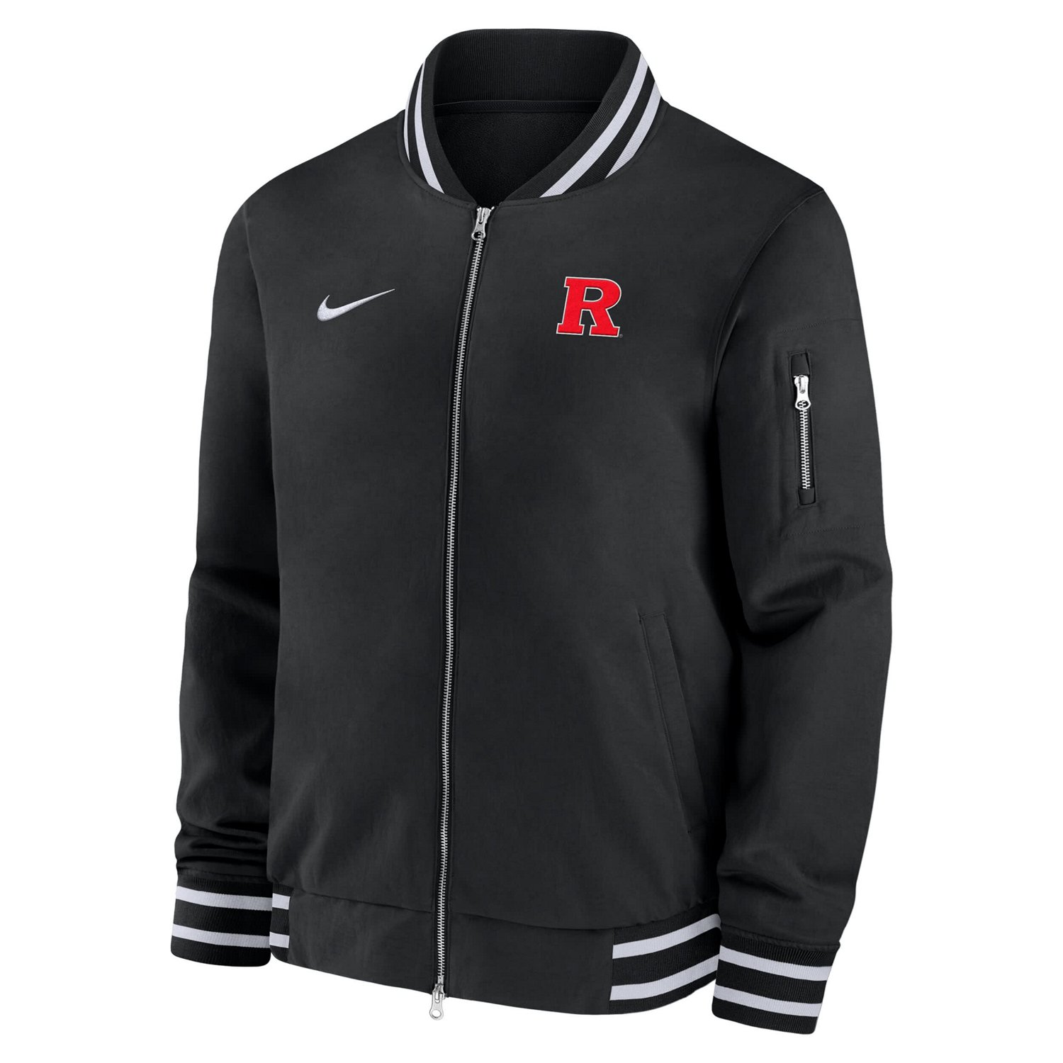 Nike Rutgers Scarlet Knights Sideline Relaxed Full-Zip Bomber Jacket - view number 2
