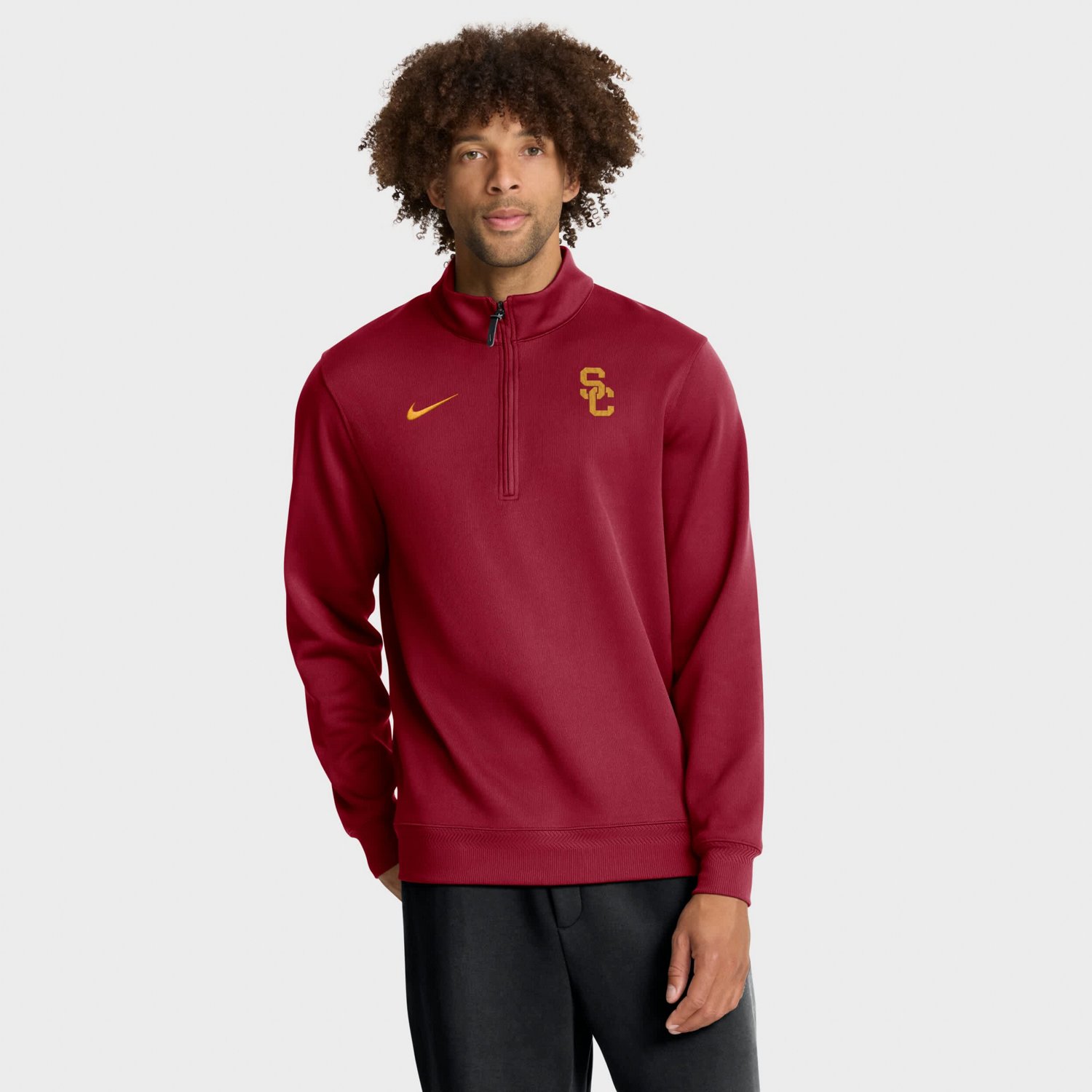 Nike USC Trojans 2025 Coaches Premium Dri-FIT Half-Zip Pullover