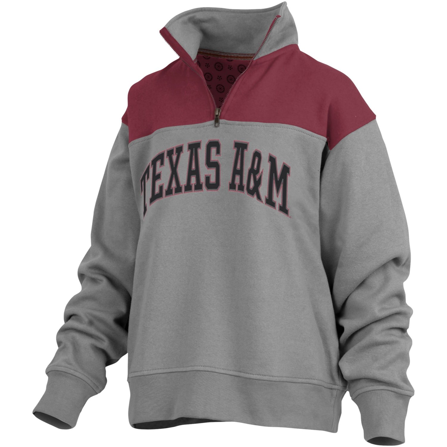 Pressbox Texas AM Aggies Avon Fleece Quarter-Zip Jacket - view number 2