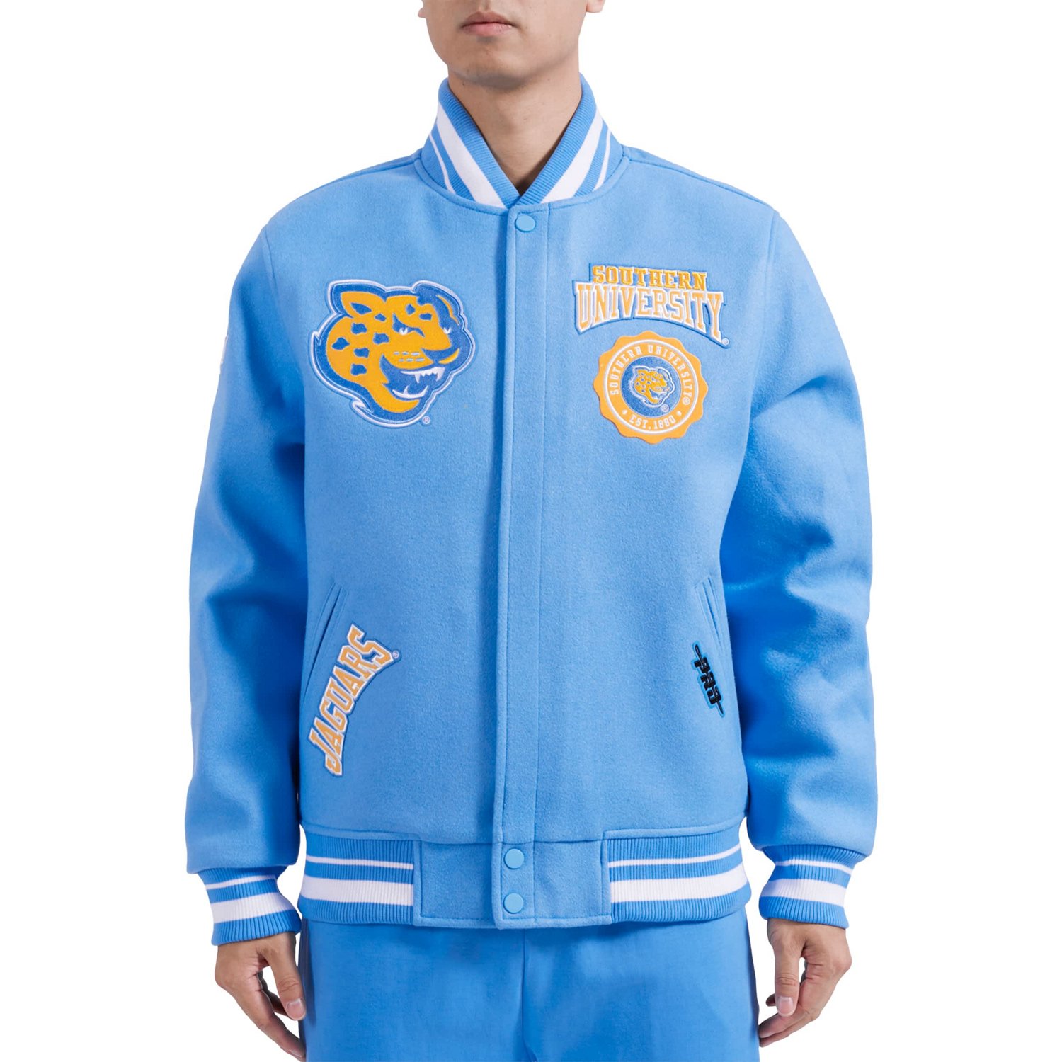 Pro Standard Light Southern University Jaguars Crest Wool Full-Zip Jacket - view number 4