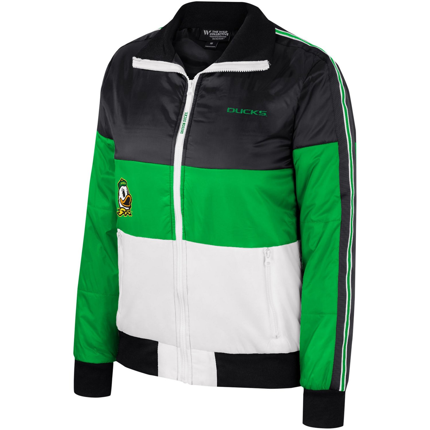 The Wild Collective Oregon Ducks Color-Block Puffer Full-Zip Jacket - view number 2