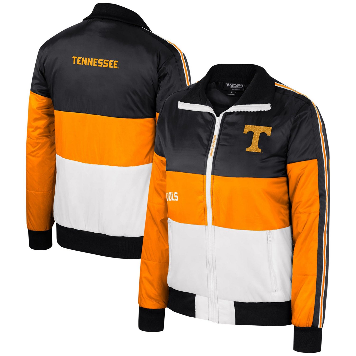 The Wild Collective Tennessee Tennessee Volunteers Color-Block Puffer Full-Zip Jacket - view number 1