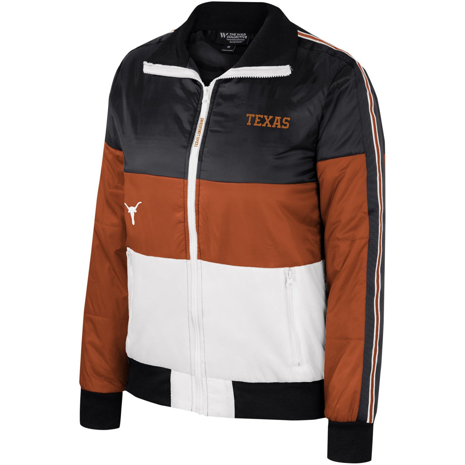 The Wild Collective Texas Texas Longhorns Color-Block Puffer Full-Zip Jacket - view number 2