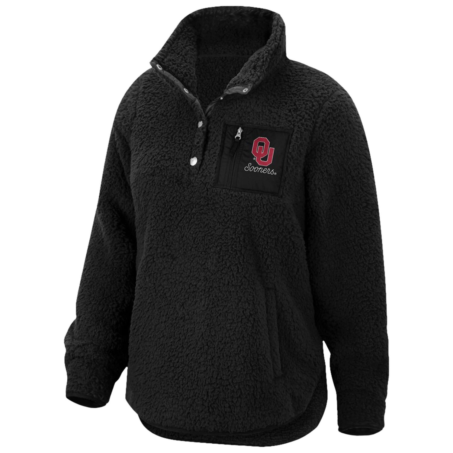Top of the World Oklahoma Sooners Sierra Sherpa Quarter-Snap Jacket