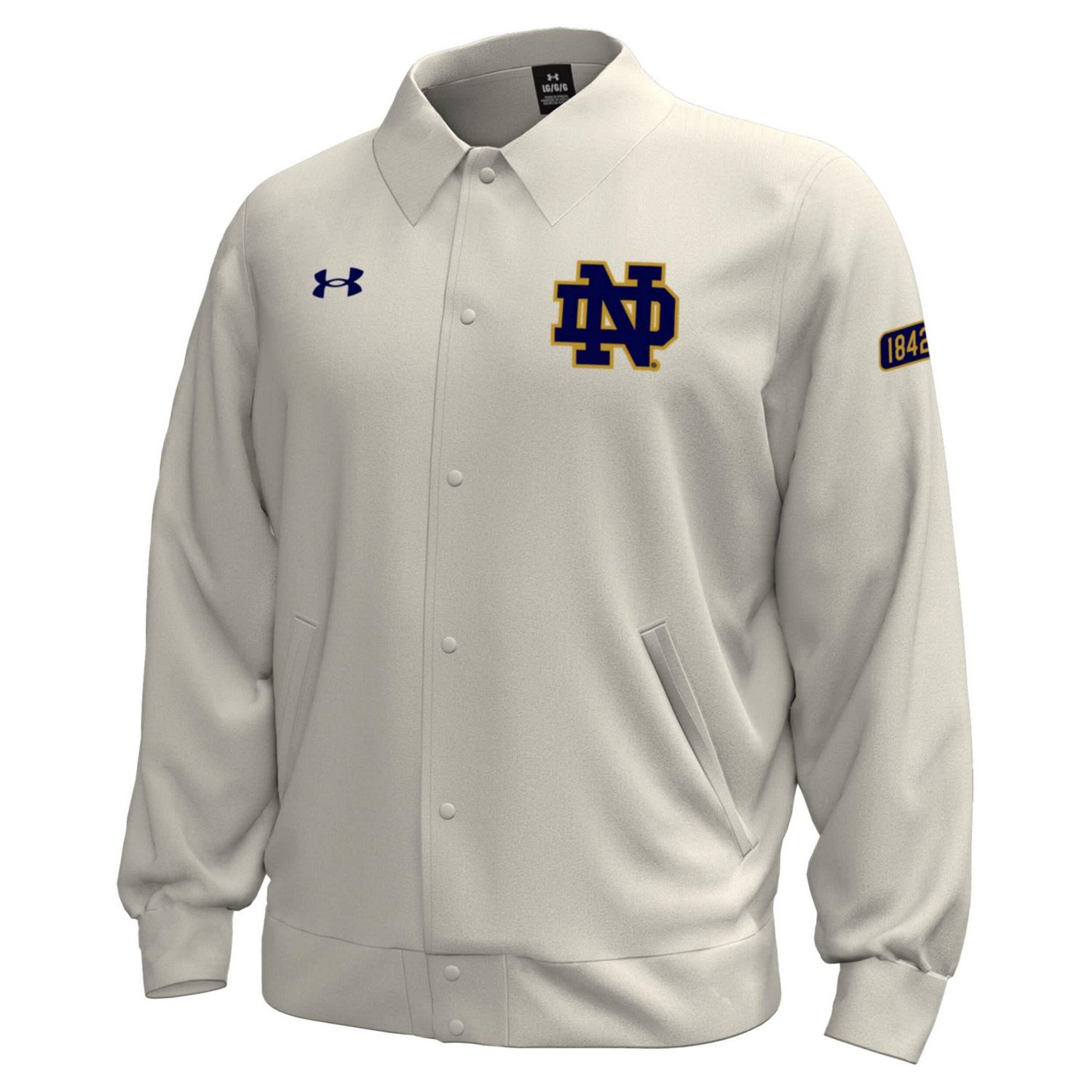 Under Armour Notre Dame Fighting Irish Gameday Icon Full-Snap Fleece Jacket - view number 2