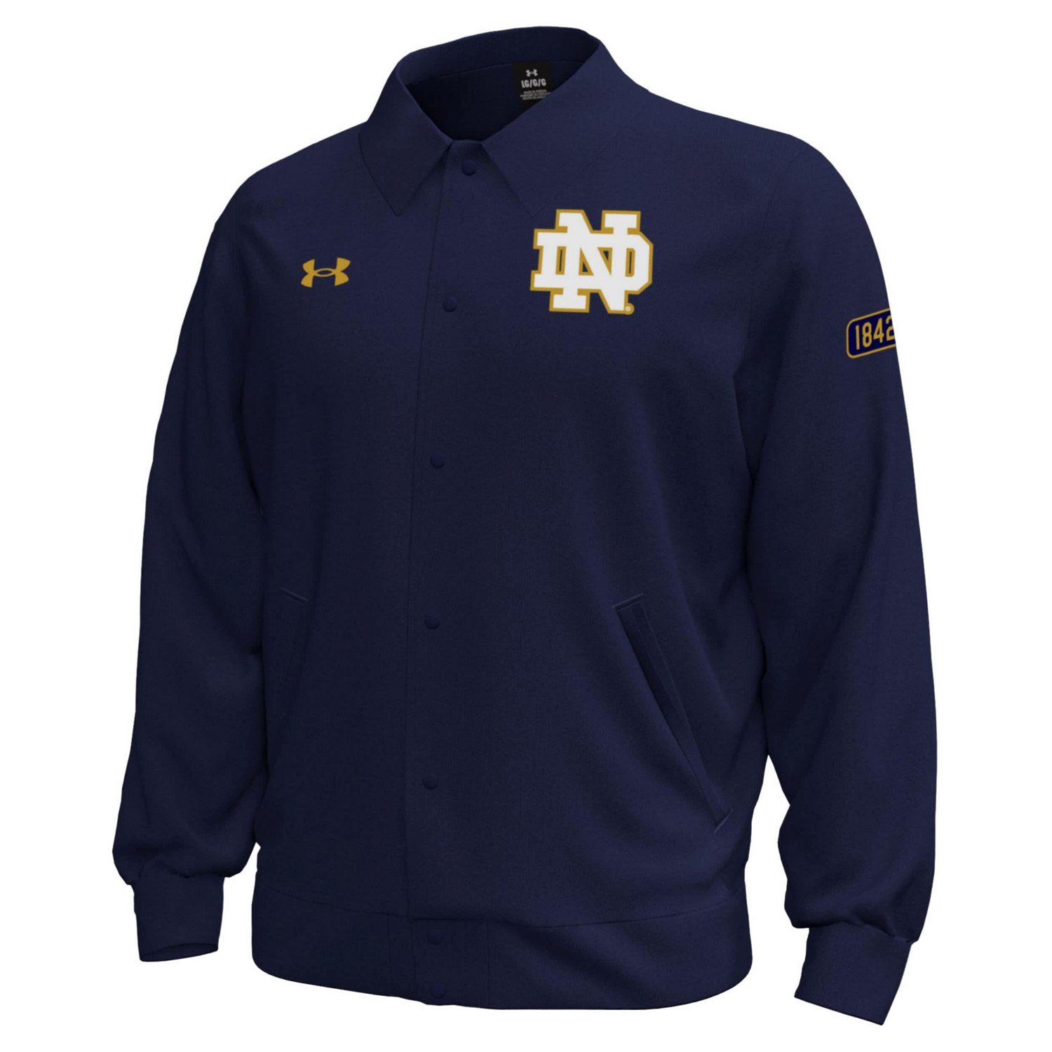 Under Armour Notre Dame Fighting Irish Gameday Icon Full-Snap Fleece Jacket - view number 2