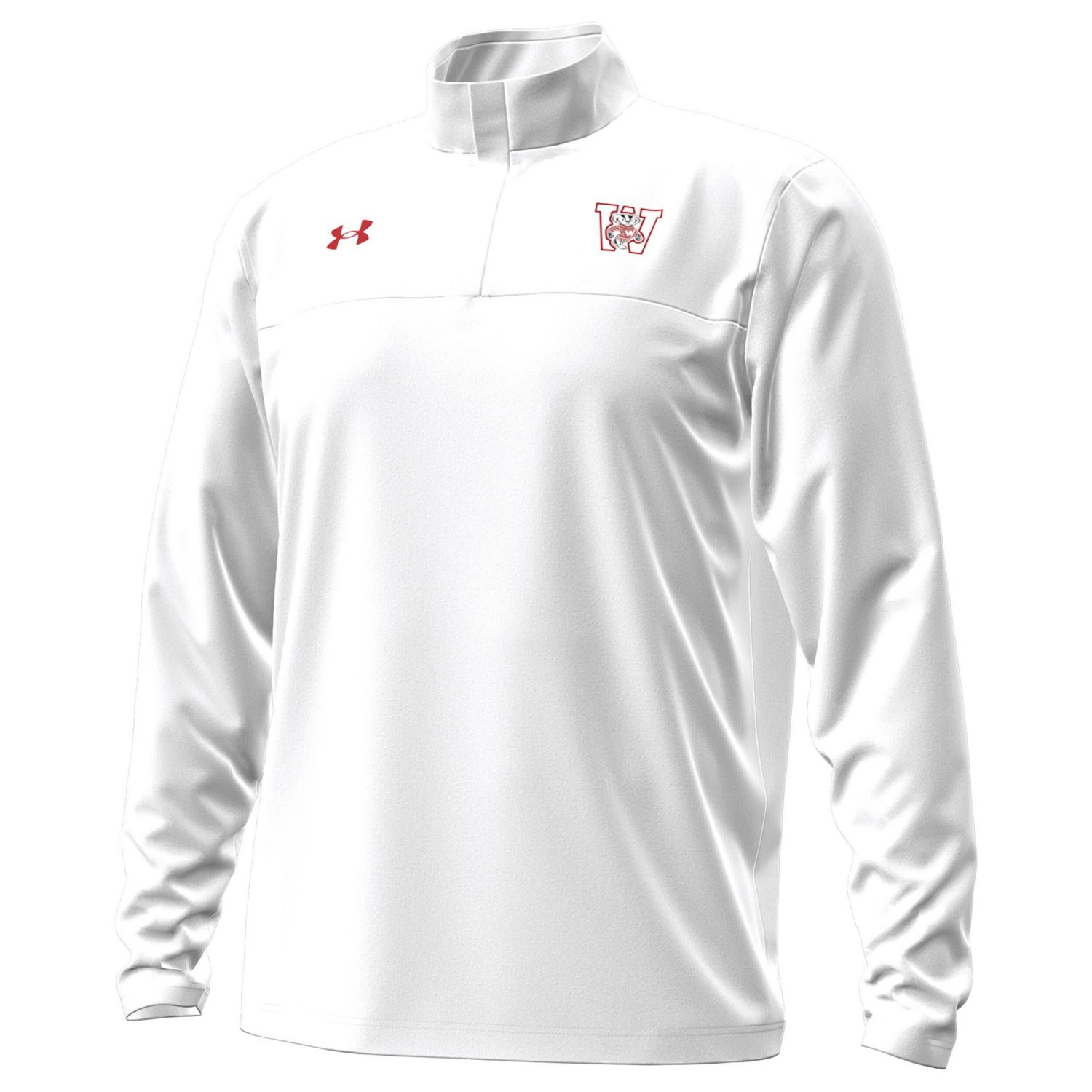 Under Armour Wisconsin Badgers 1980 Throwback Game Quarter-Zip Sweatshirt - view number 2